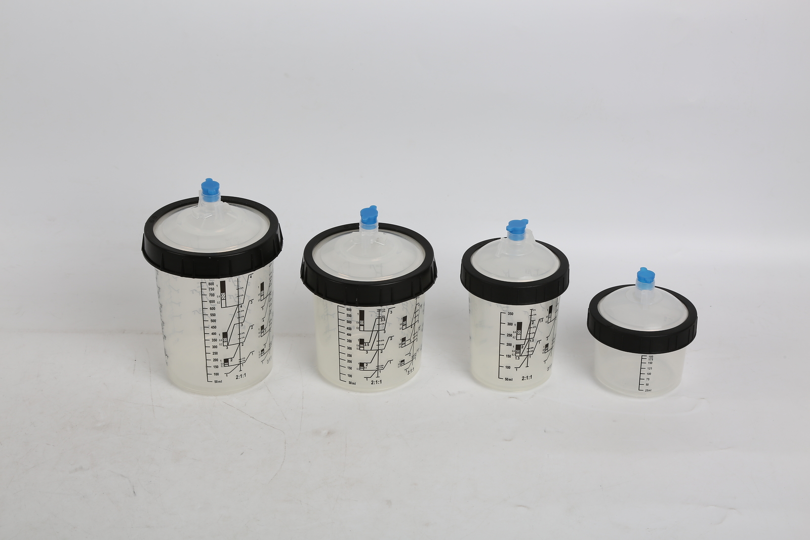 6-27 Oz Hard Cups & Retainer Rings, Disposable Paint Spray Gun Cup Liners & Lid