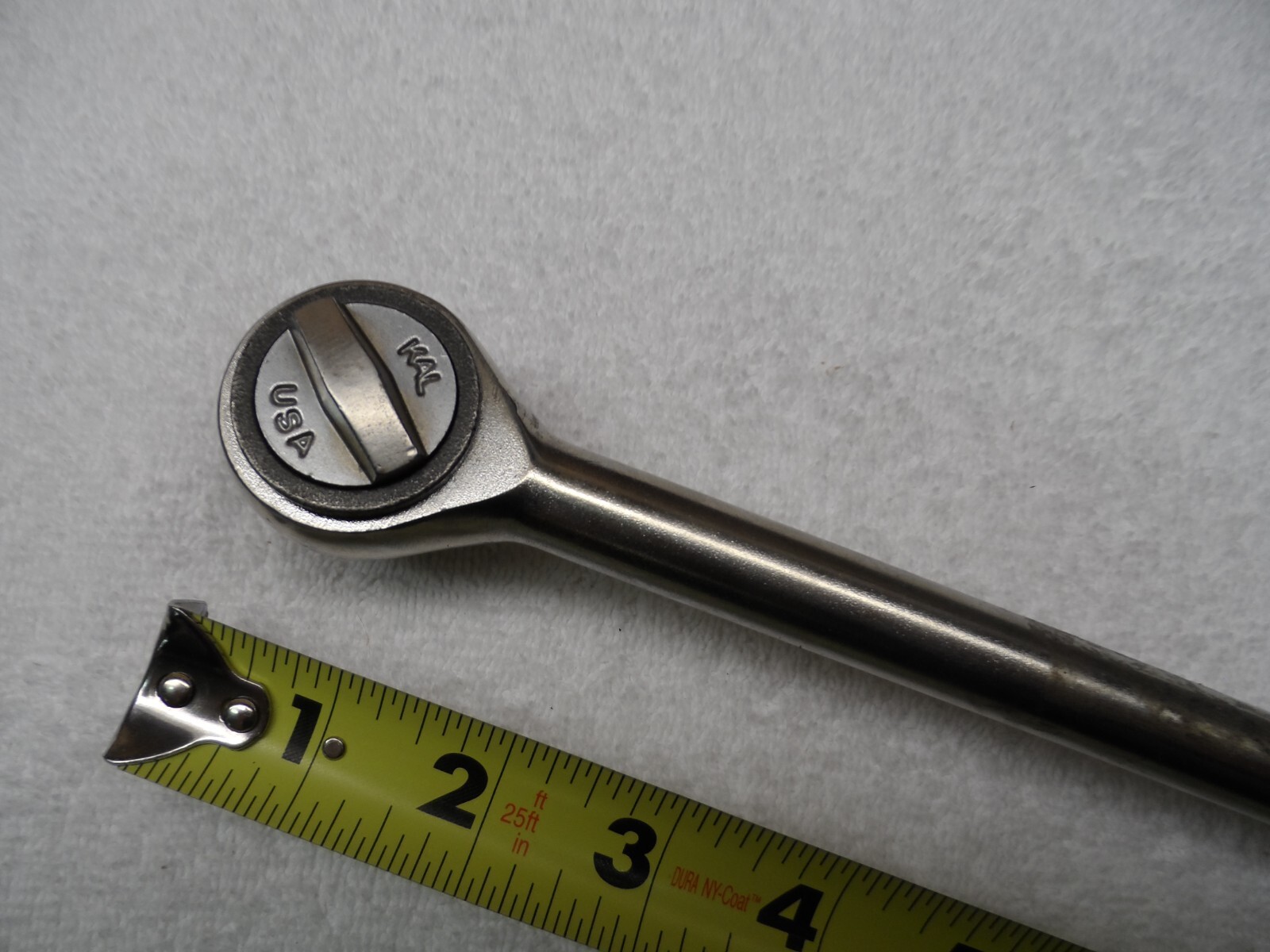 KAL Vintage 1/2” Drive 15″ Long Handle Ratchet, made in USA (clean)