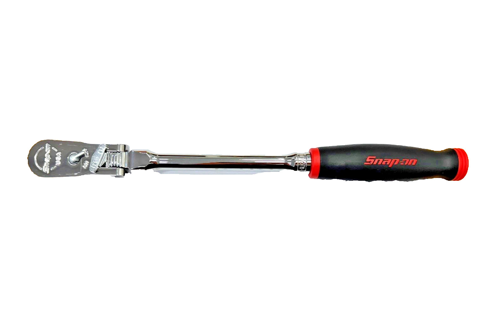 Snap-on Tools LOCKING 3/8″ Drive RED Soft Grip Long Flex Ratchet FHLX80B USA NEW