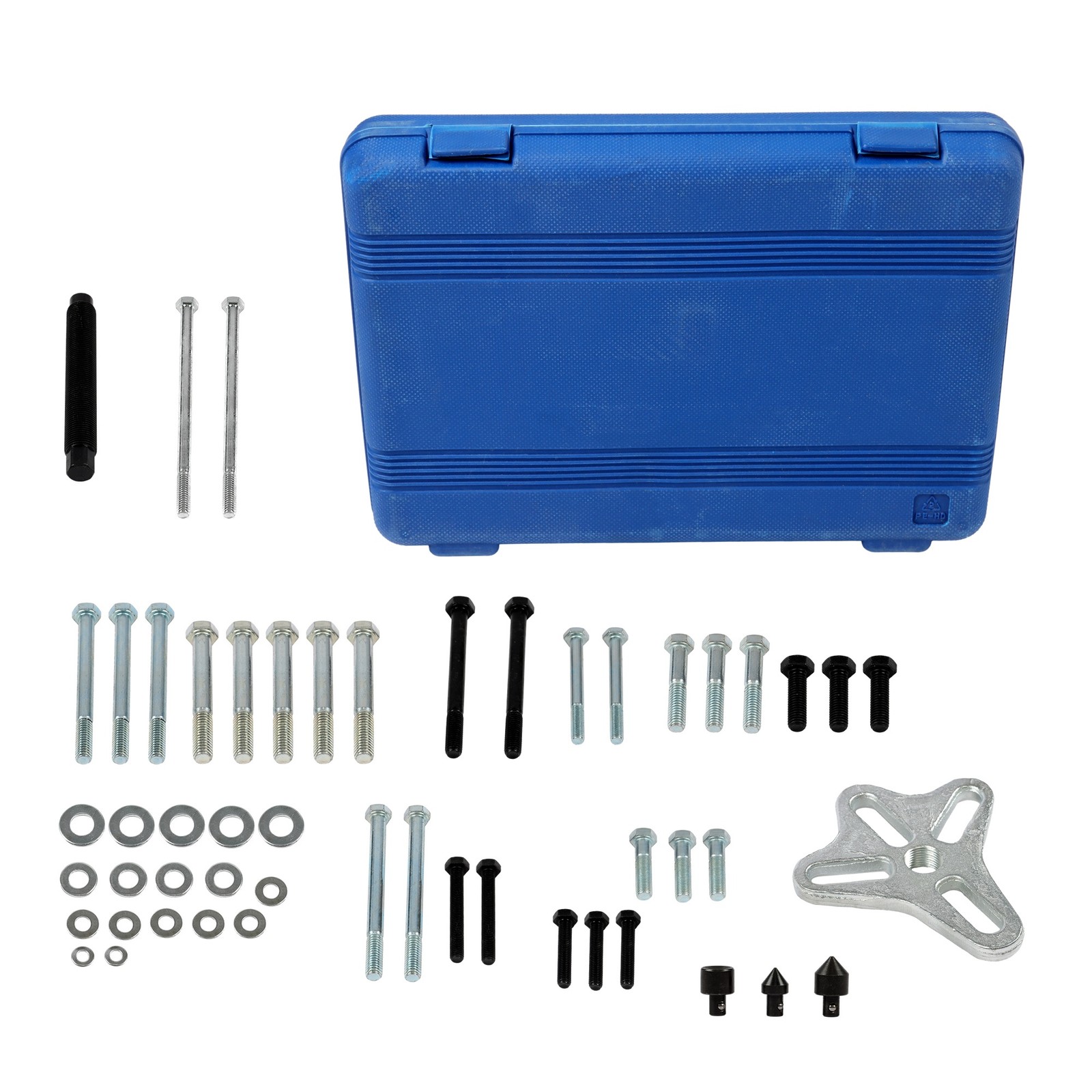 Harmonic Balancer Puller Tool 46pc Flywheel Crankshaft Pulley Steering Wheel