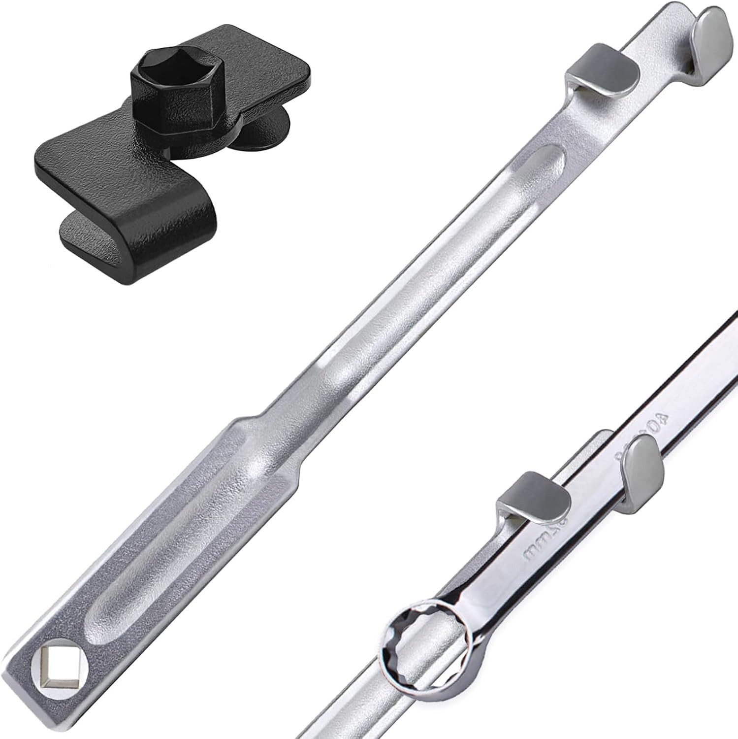 Wrench Extender Tool Bar, Universal Extension Silver/Black