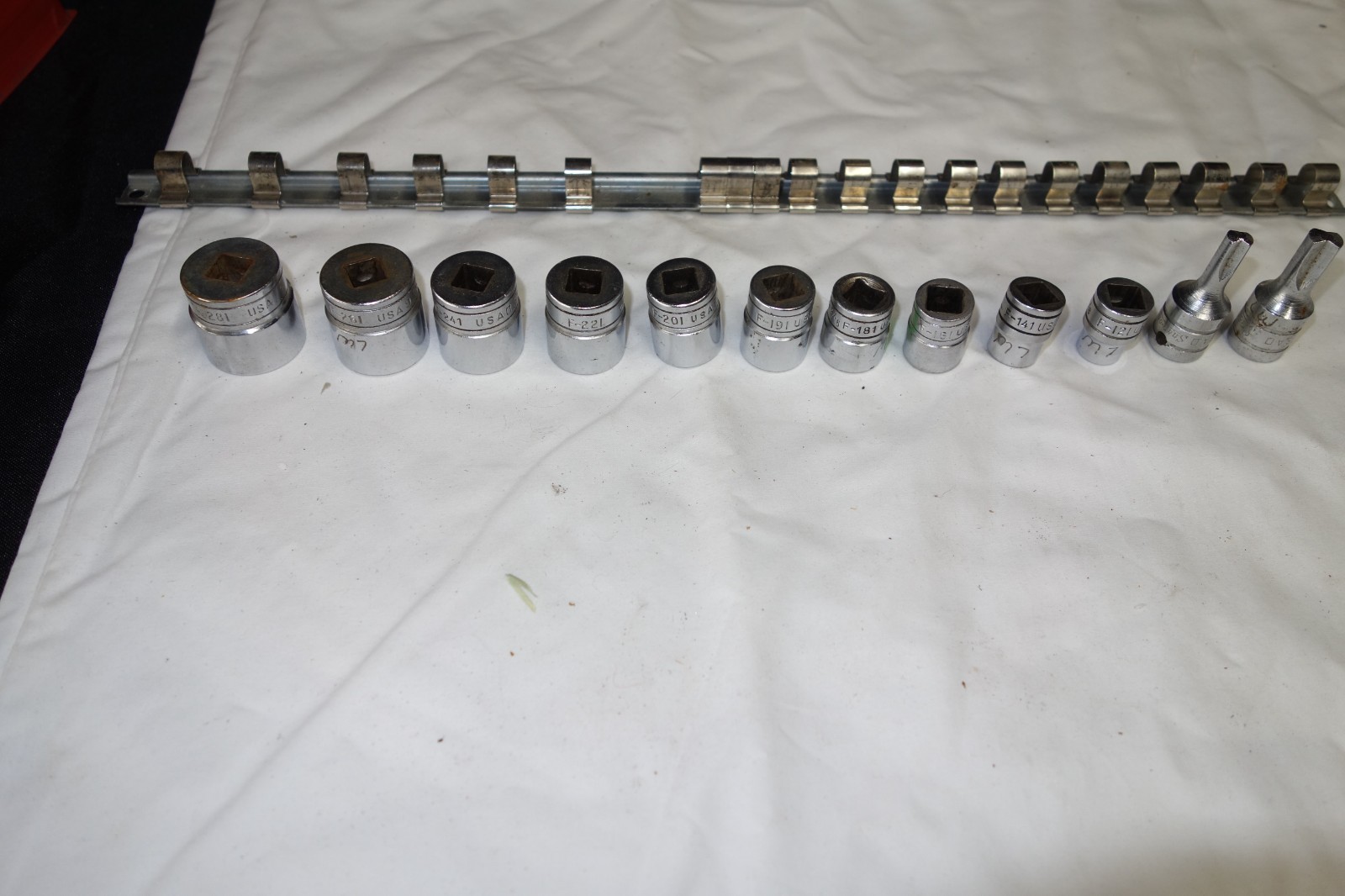 Snap On 10 PC Socket (F) Set Plus Extras281,261,241,221,201 191,181,161,141,121+