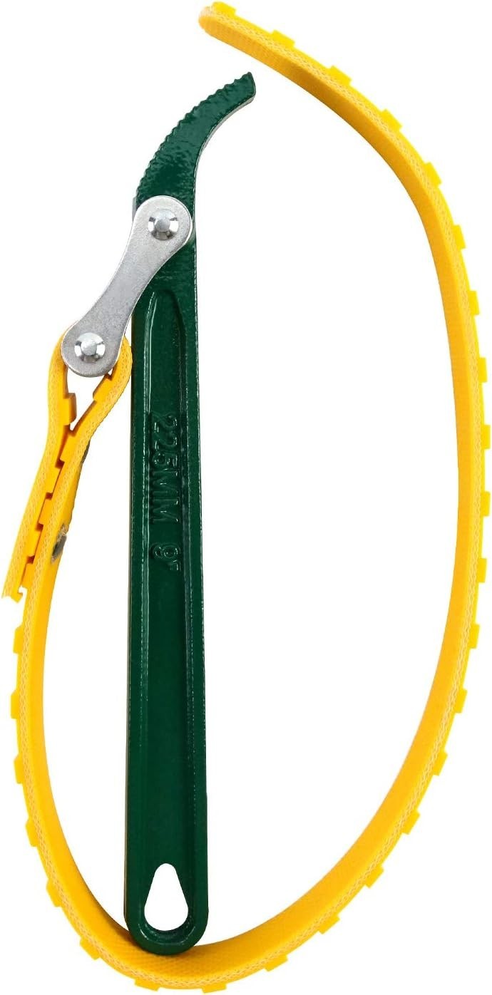 9″ Belt Strap Wrench, Multi-Purpose Adjustable Strap Oil Filter 19 11/16″ Cap…
