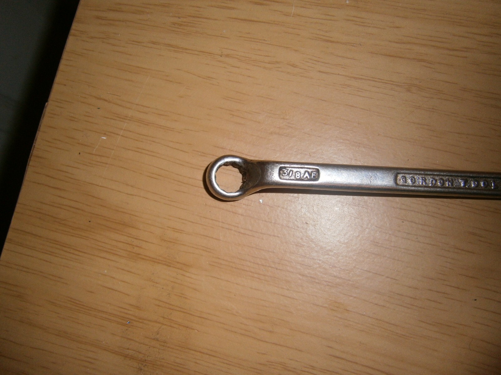 Vintage silver tone spanner. 3/8AF 7/16 AF (E6a)