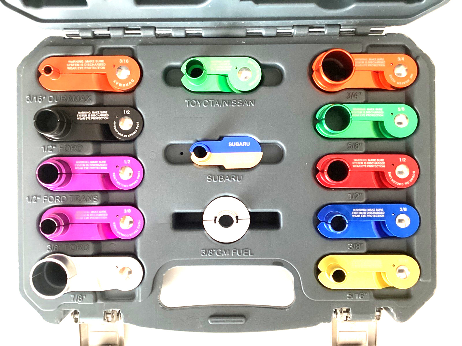 Lisle Tools 13 Piece Aluminum Master Disconnect Set Snap Latch Case 39480 MINT