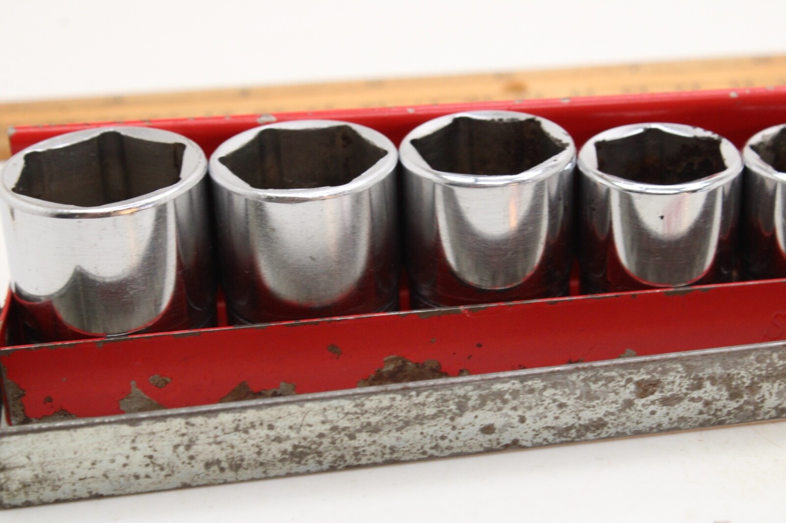 Snap On FS081-FS281 1/4″-78″ 3/8″ Drive 6 Point 11 Piece Shallow Sockets Set USA