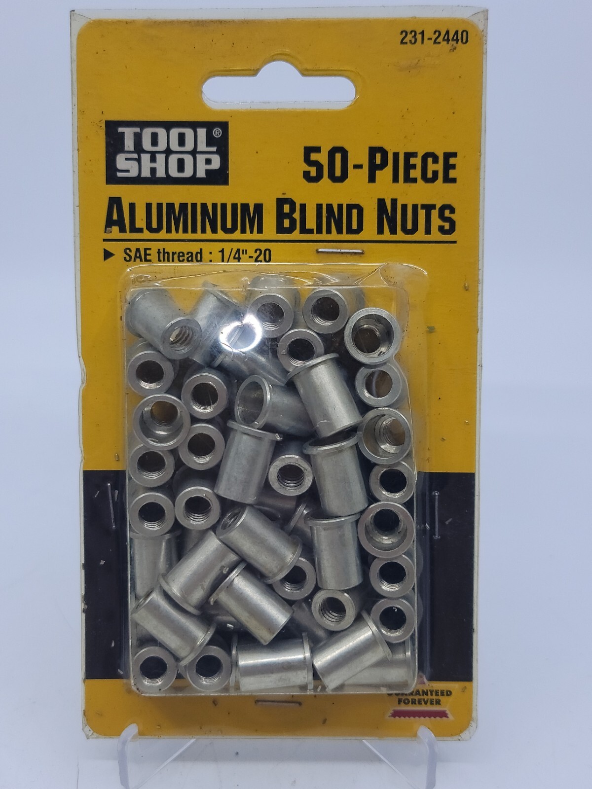 Tool Shop 50-Piece Aluminum Blind Nuts SAE Thread 1/4″-20 Brand New