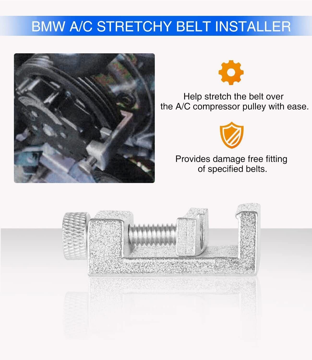 3458 A/C Belt Installation Tool Compatible for BMW N62&Mini W17 A/C Belt 641040