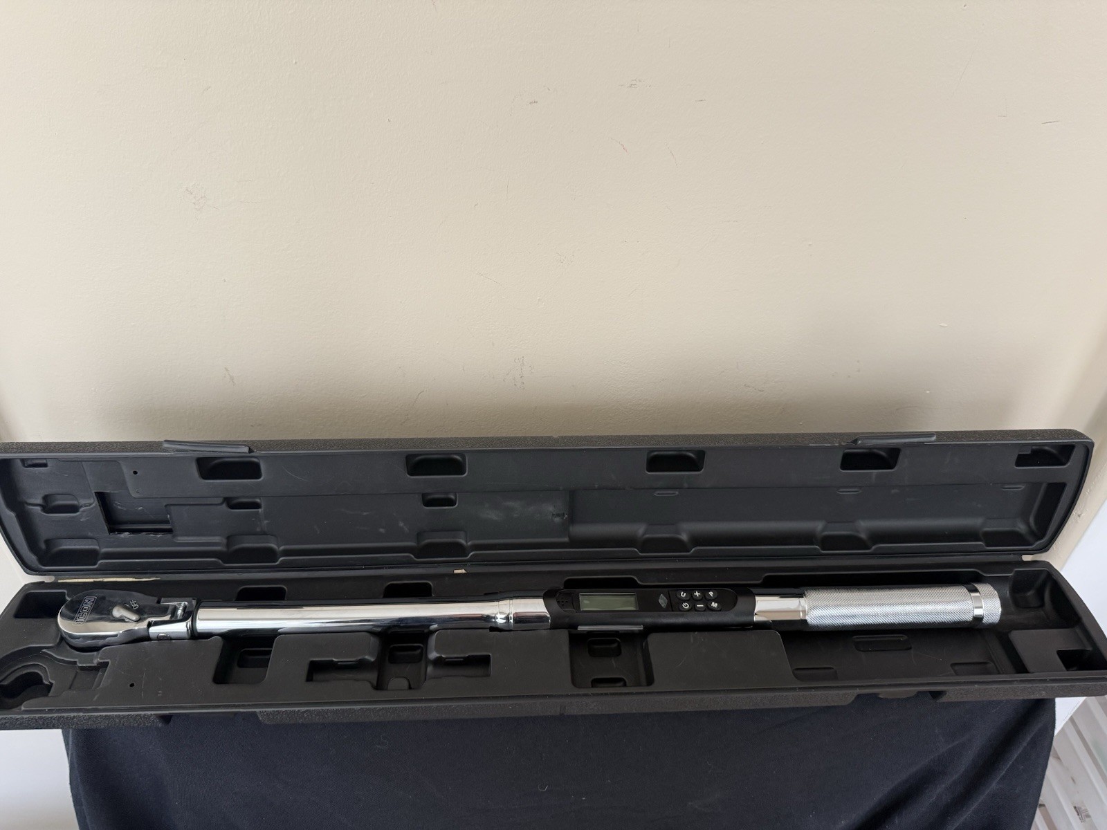 ICON 1/2” Drive Digital Angle Flex Head Torque Wrench Snap Latch Case