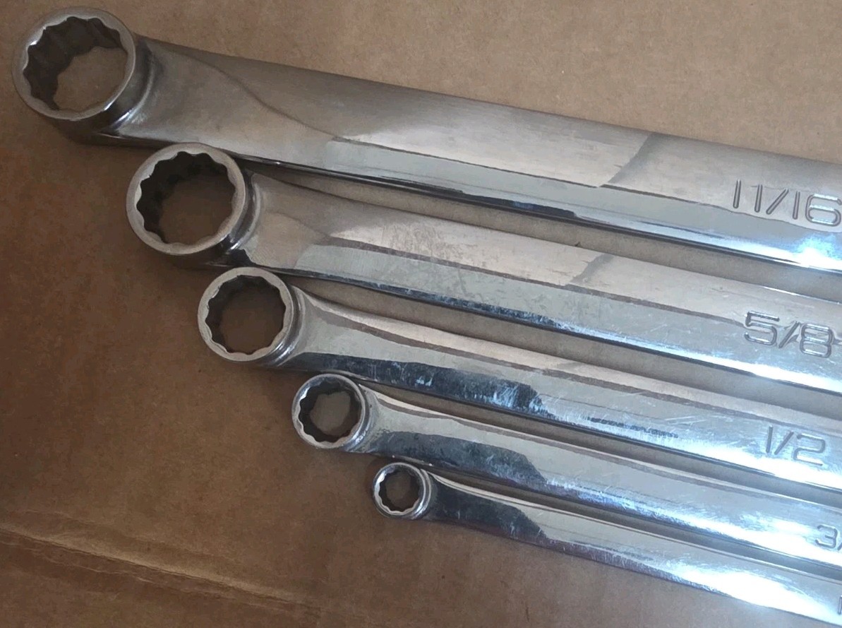 Snap-on Tools USA NEW 5pc SAE High Performance 0° Box End Wrench Set