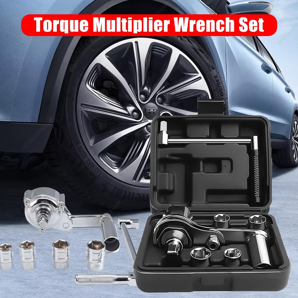 1/2″ Torsional Torque Multiplier Wrench Lug Nut Remover 17/19/21/22mm Tire Tool