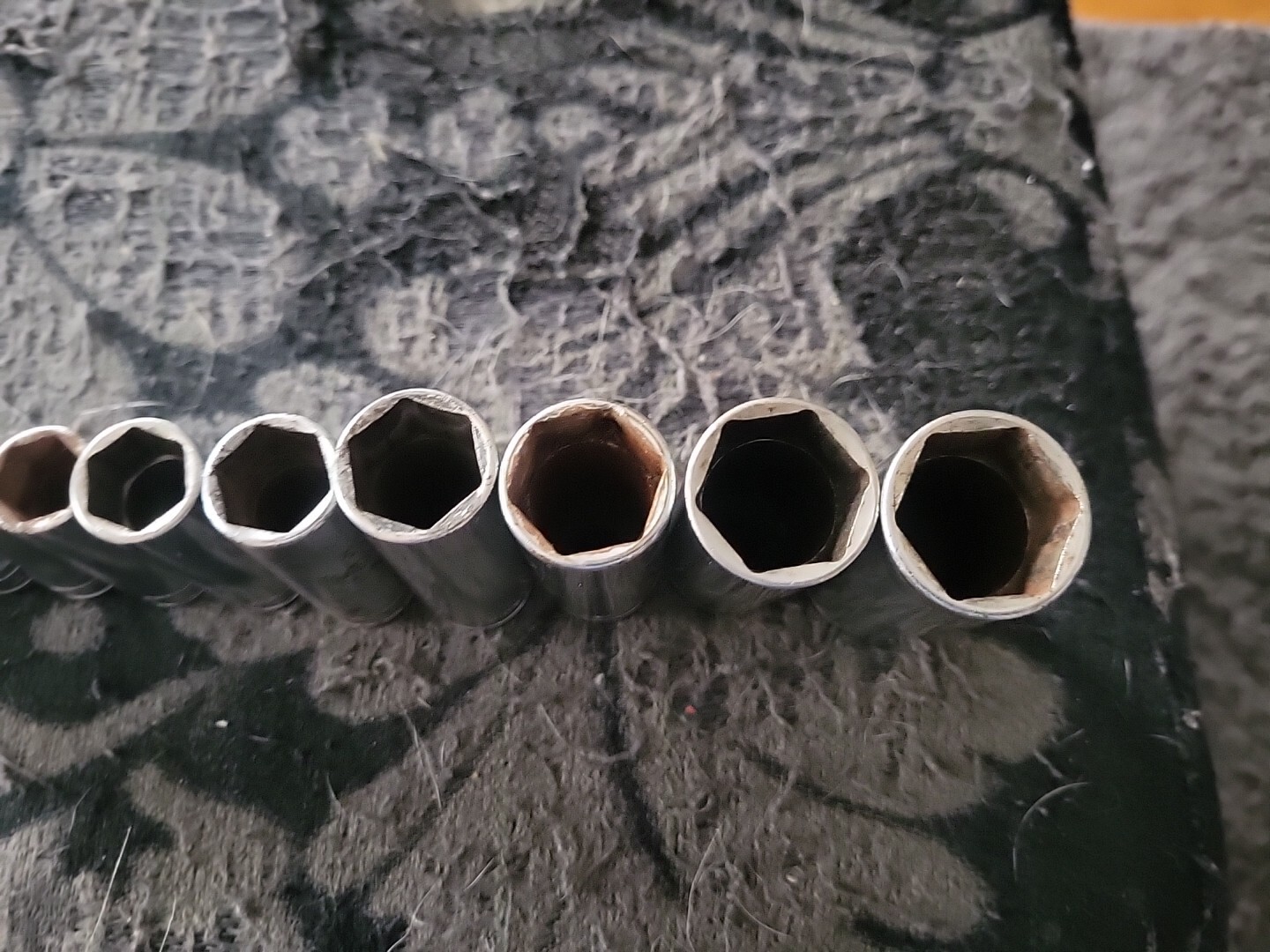 Snap-on 11pc 3/8″ Drive SAE 6pt Deep Chrome Standard Socket Set Deepwell
