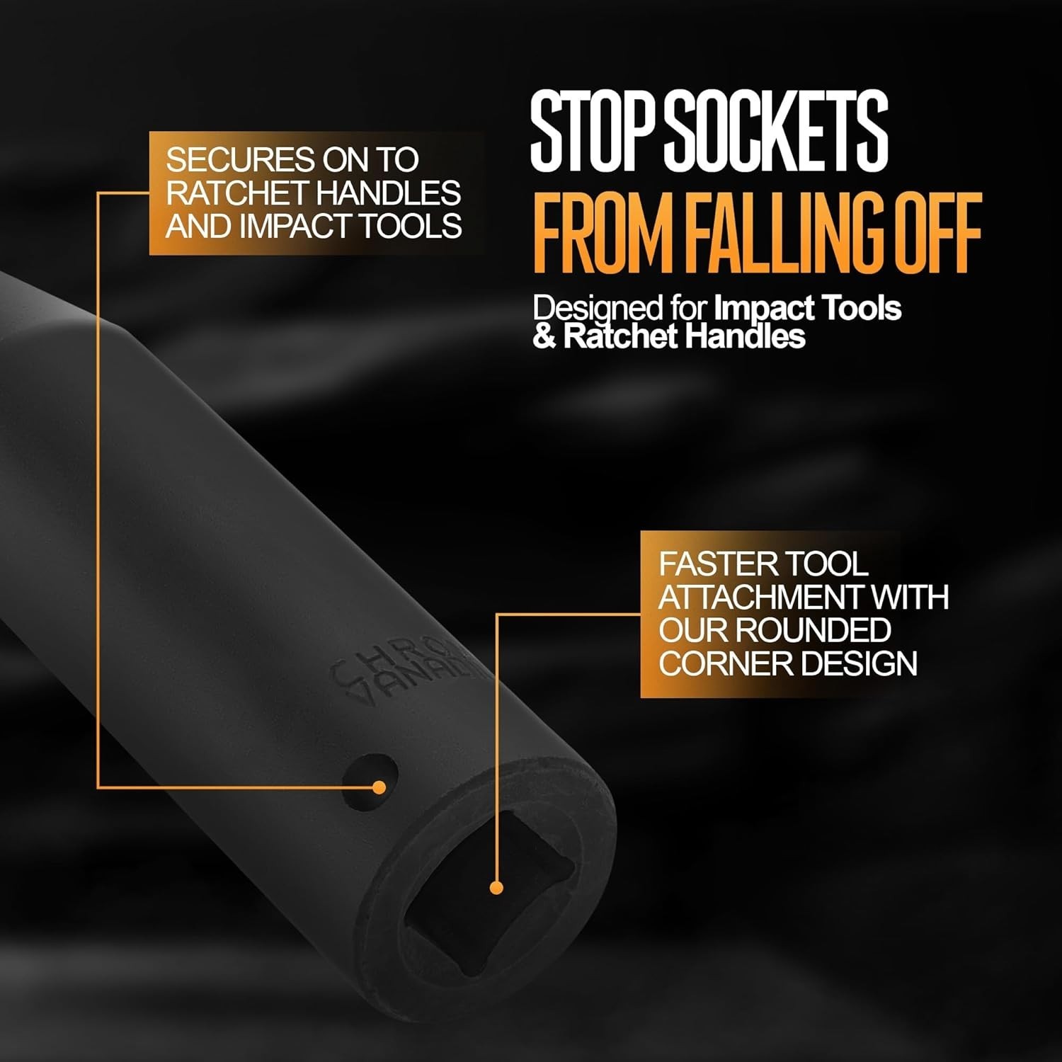 Drive 10mm Deep Impact Socket, 6 Point, Manganese Phosphate