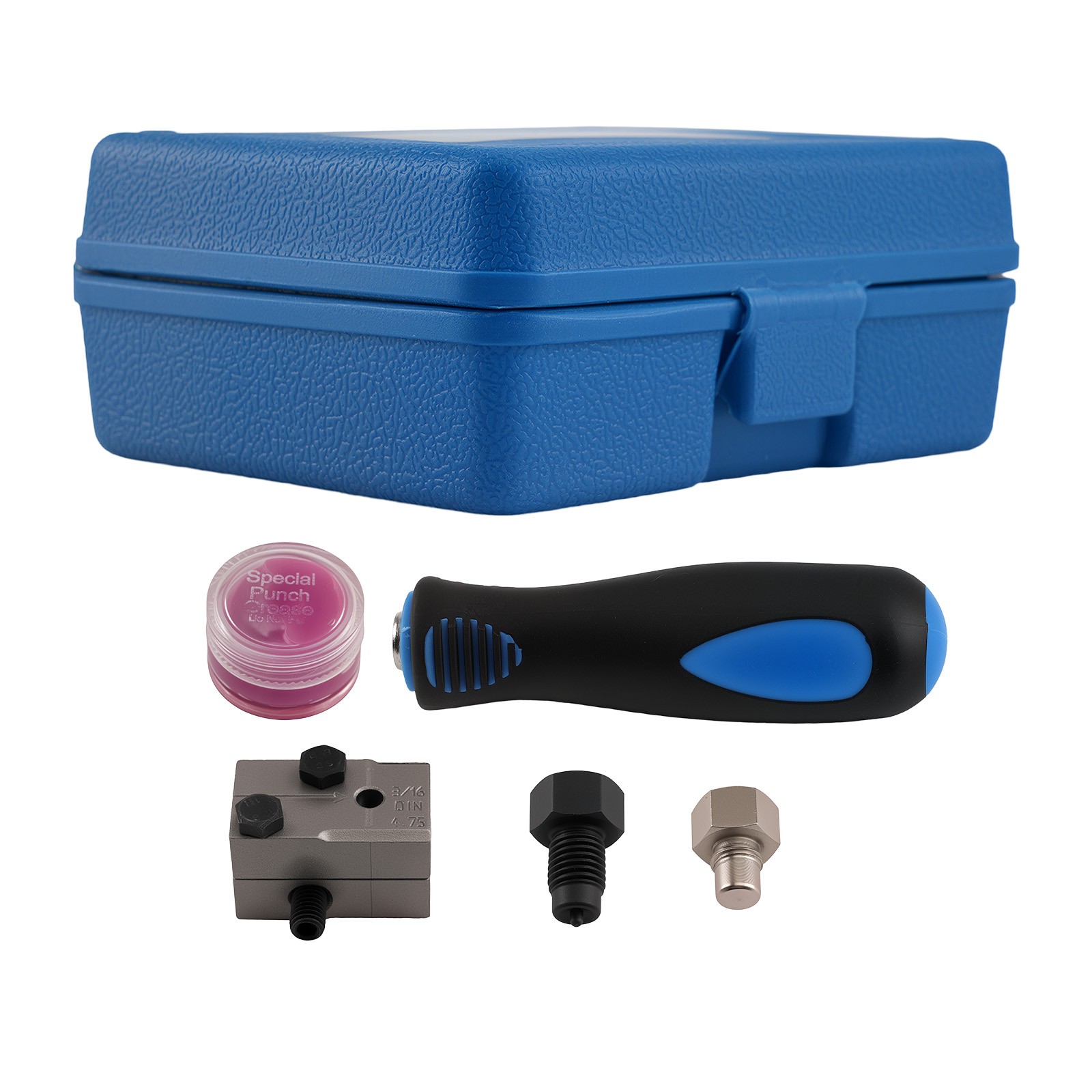 Brake Pipe Single Flaring Tool Kit for Auto 3/16in SAE Steel Line Flare Set