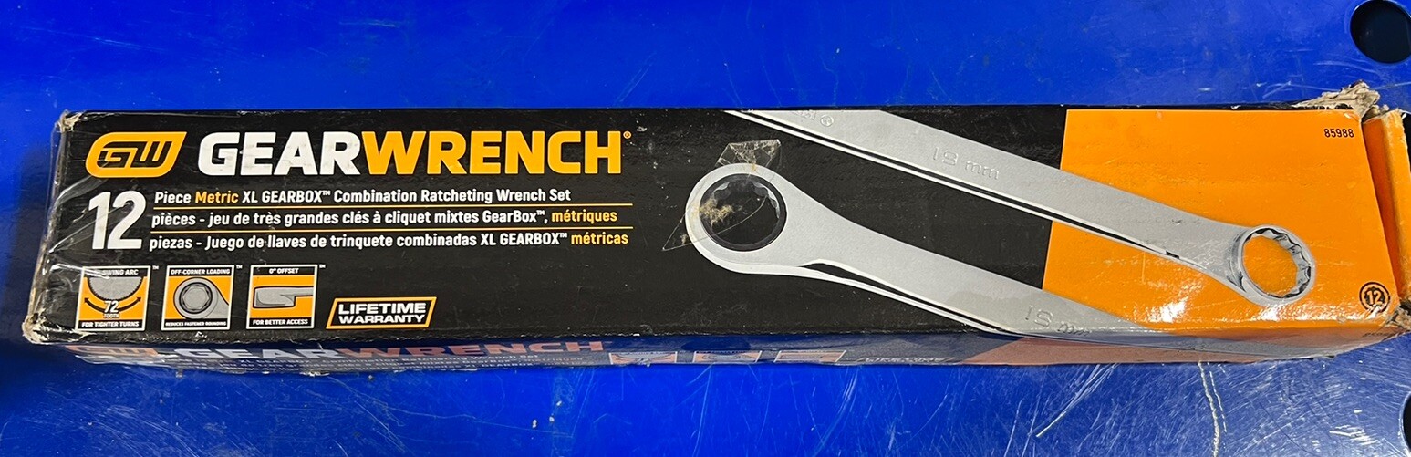 Gearwrench KD 85988 12 Piece Xl Gearbox Double Box Ratcheting Wrench Set- Metric