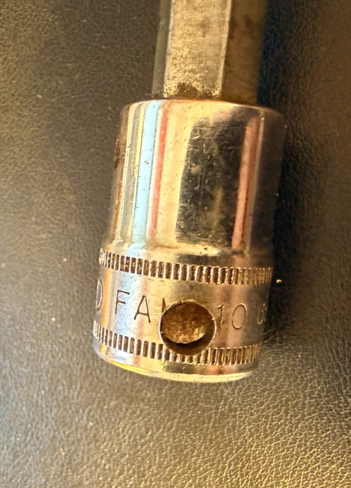 Snap On Tools Hex Bit Socket Driver FAM10 3/8″ Drive 10mm Metric As Pictured USA