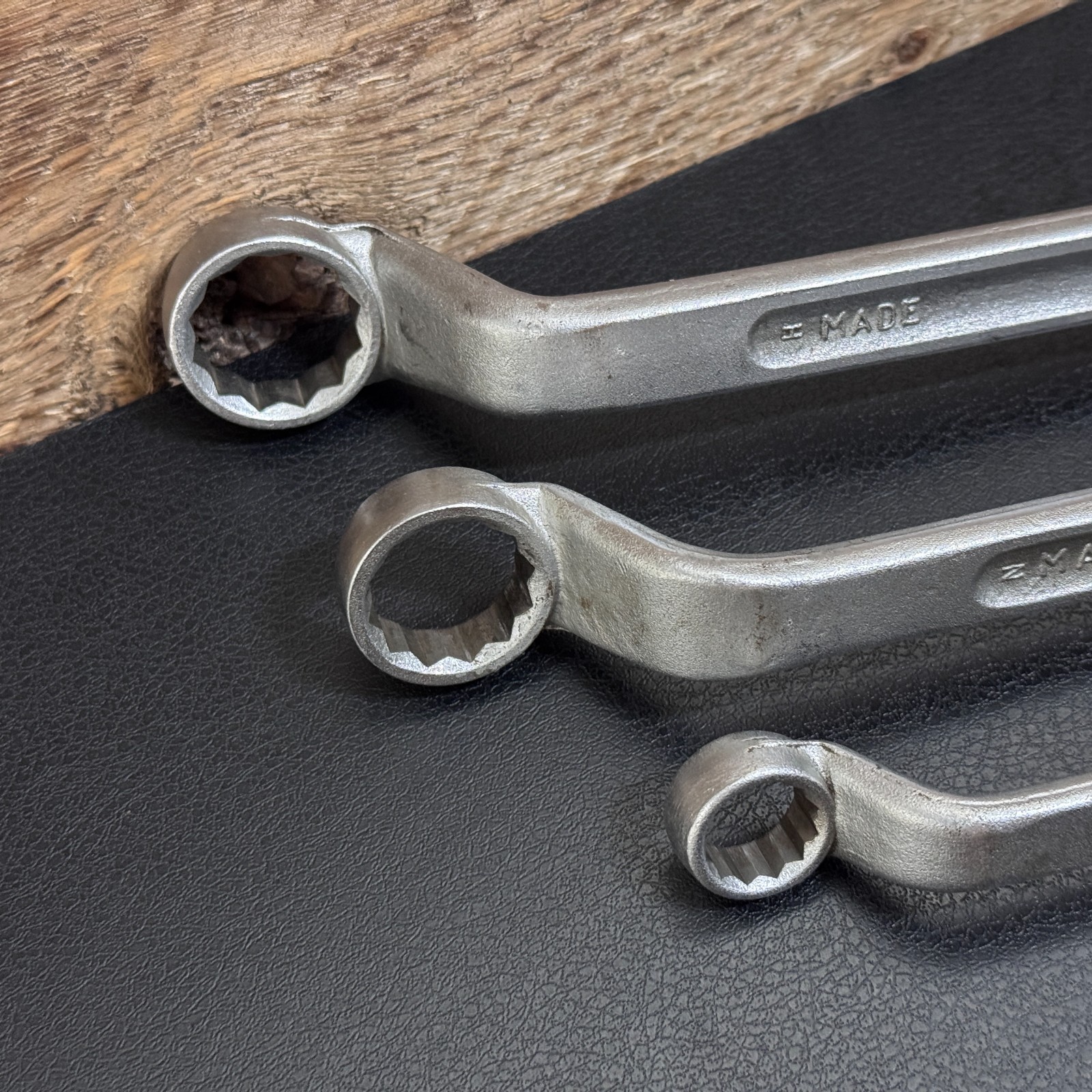 Vintage TRU-FIT 12PT Offset Box End Wrench Set 3-pc Forged Steel 1/2″ – 7/8″ USA