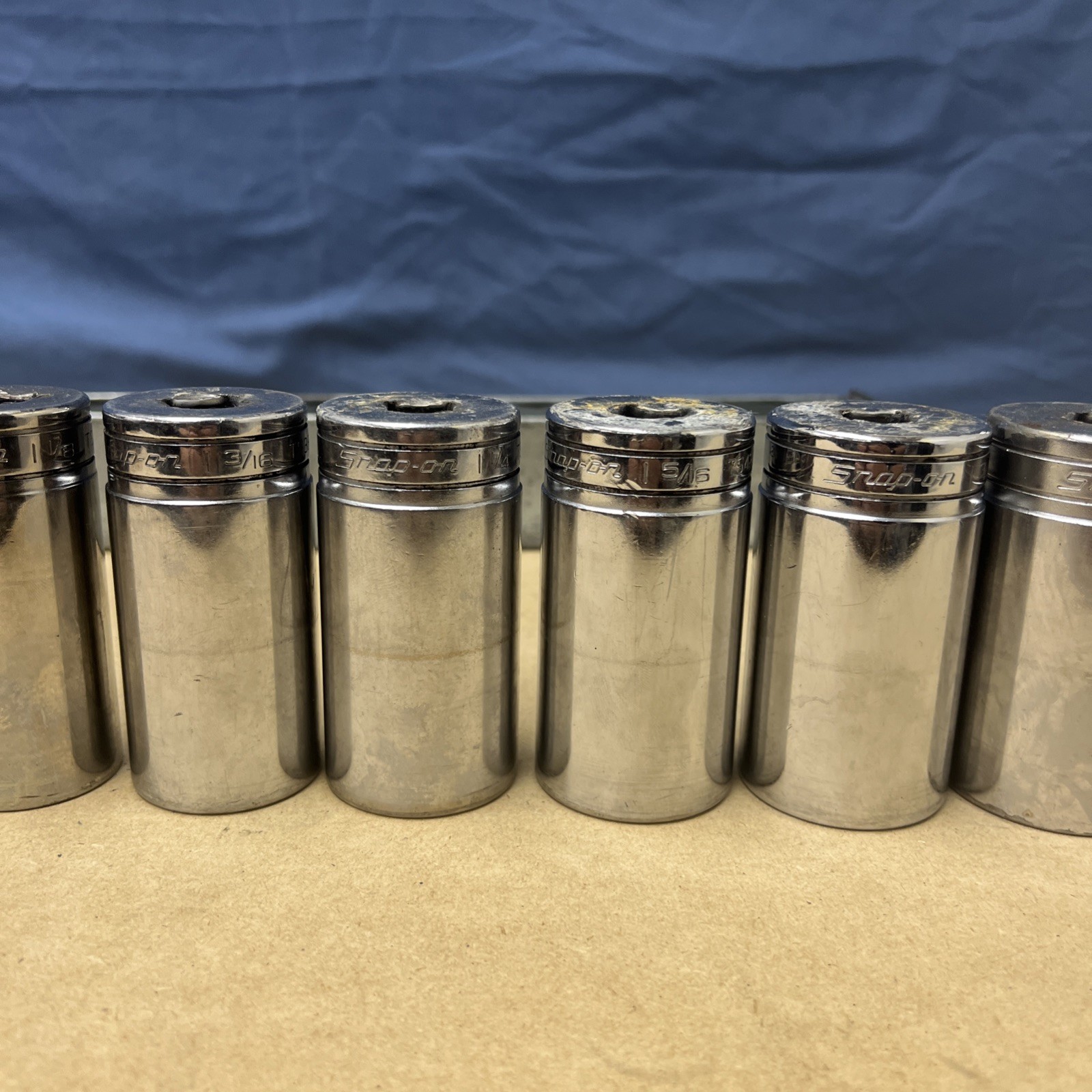 SNAP-ON 1/2″ Drive Deep Socket Set 6 Point TS Series Lot Of 9 – In Description