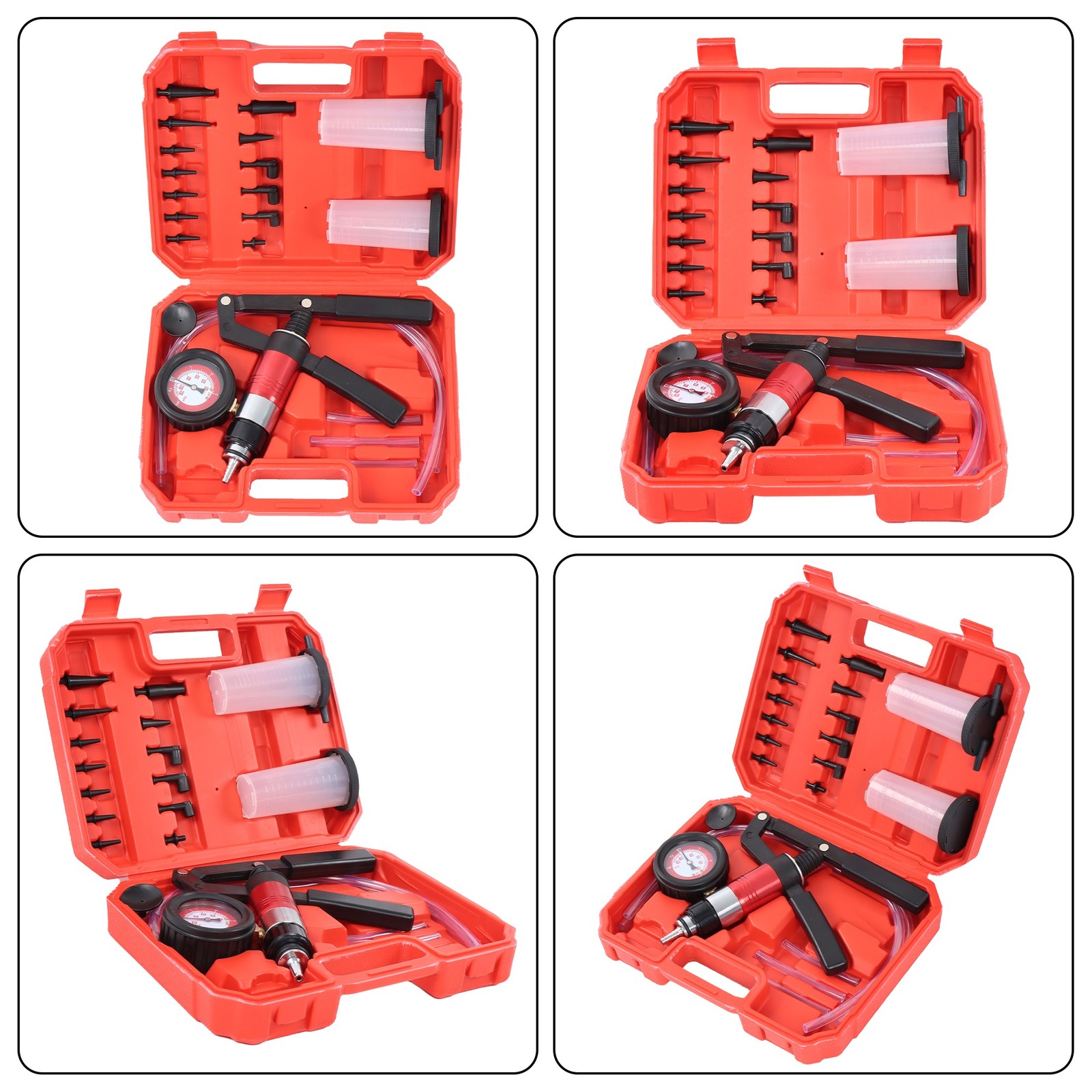 Labwork 23Pcs Hand Held Vacuum and Pressure Pump Tester Tool Brake Bleeder Kit