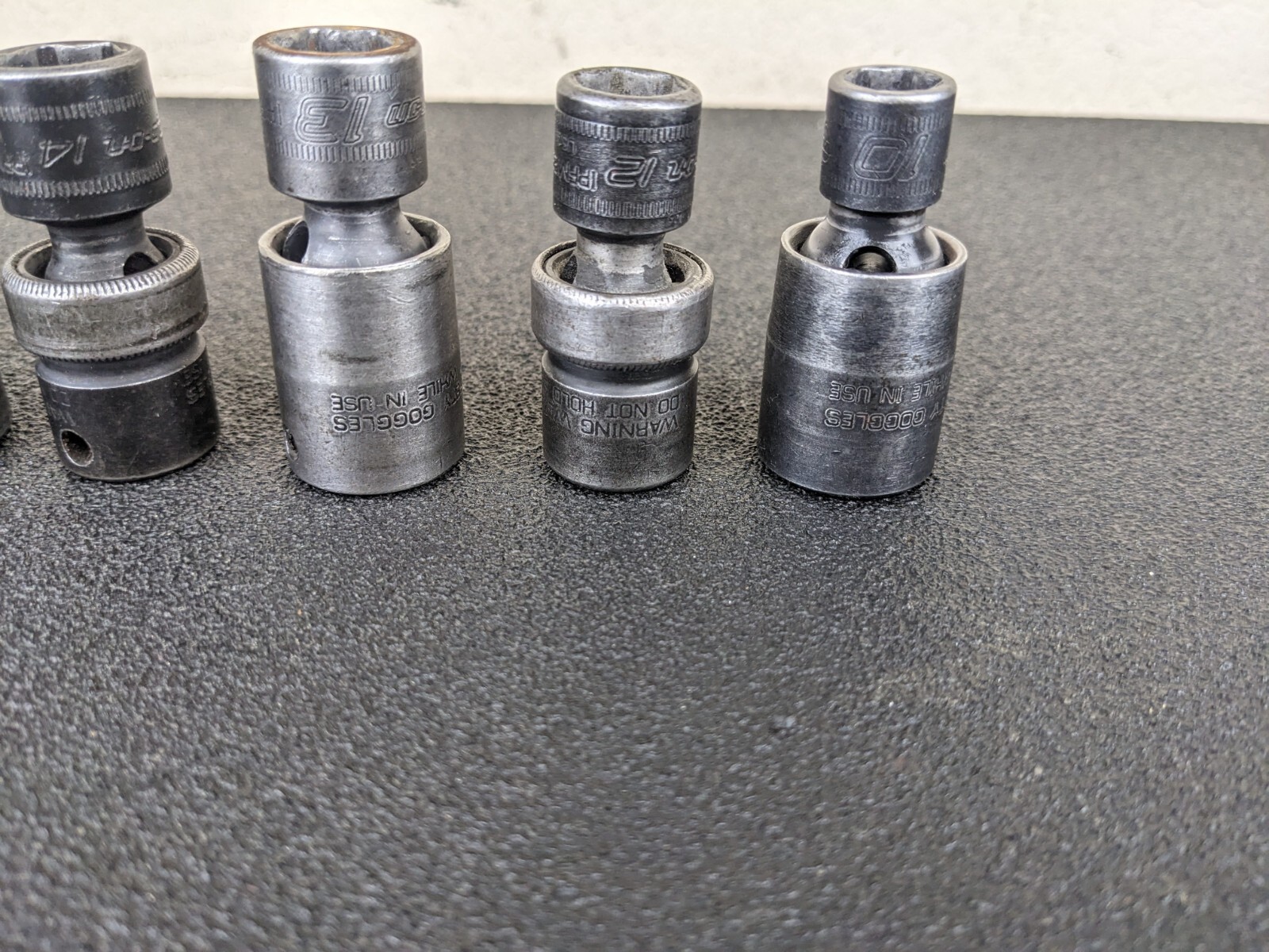 #bj185 Snap On Tools 207IPFM 3/8″ Drive METRIC IMPACT 6-point Swivel Socket Set