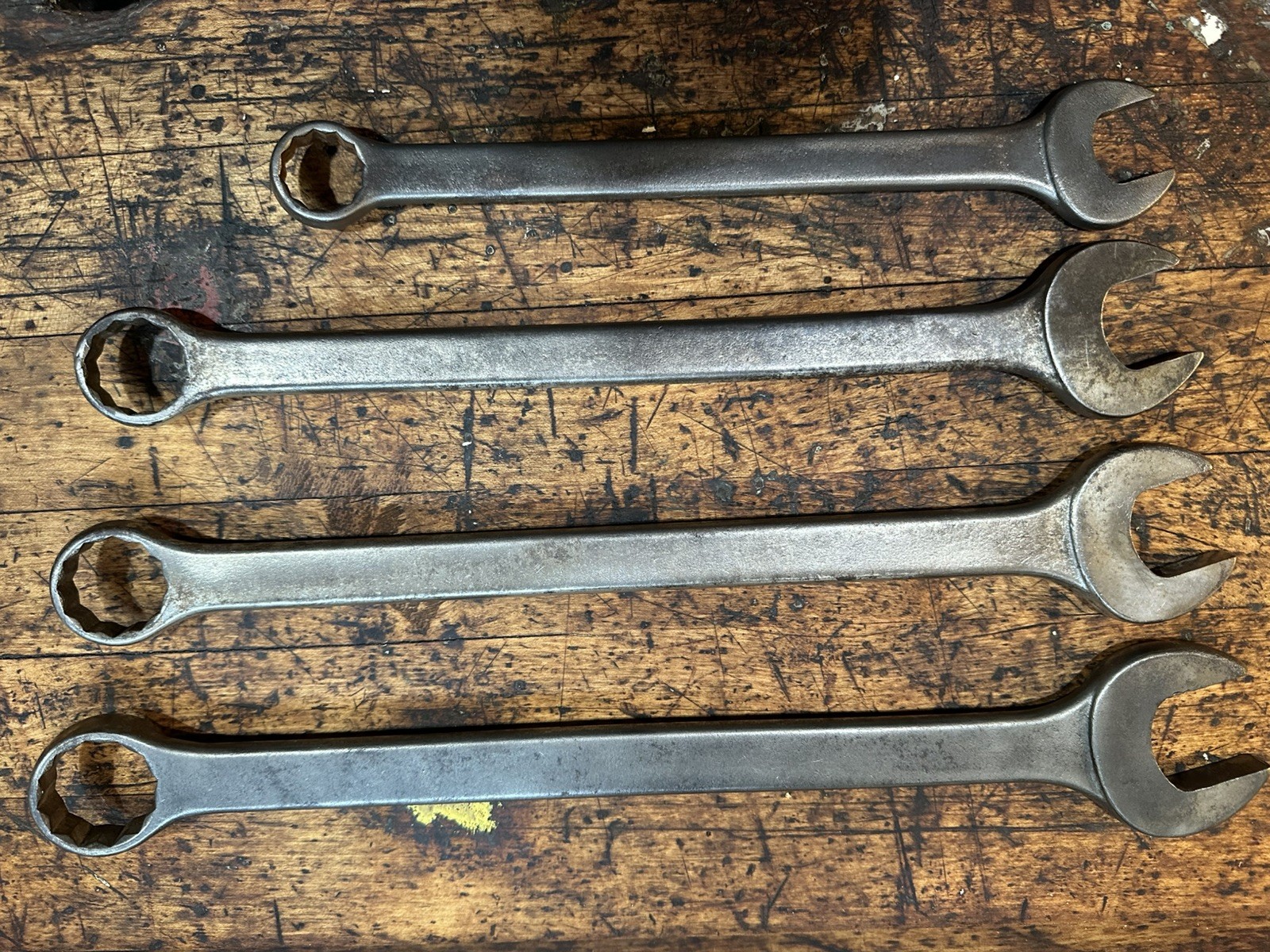 PENENS CORP (4) COMBINATION WRENCH SET VINTAGE SAE STANDARD 12 POINT USA MADE