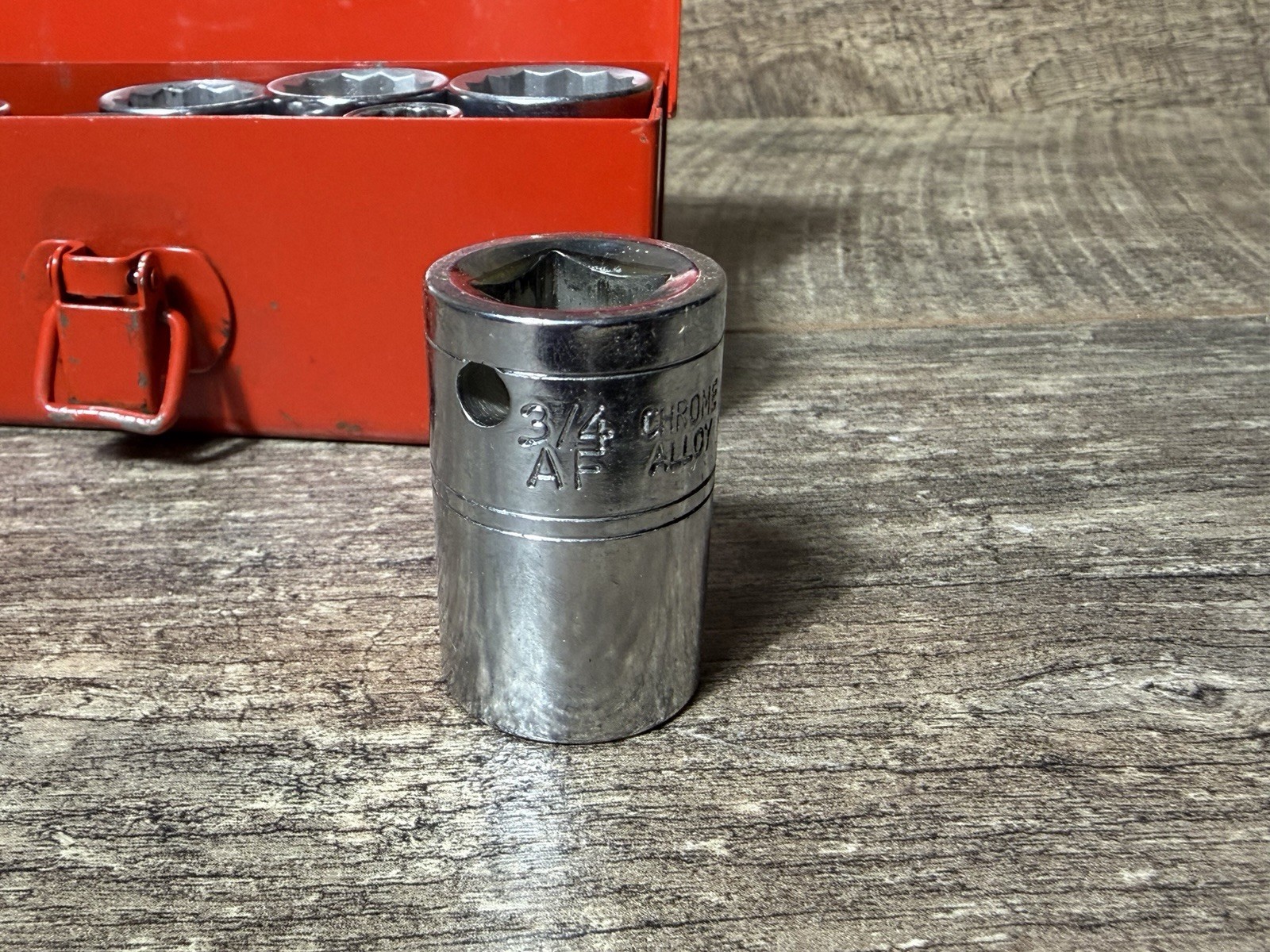 Vintage Gordon Socket Set 7/16 to 7/8 AF 10 Piece Set 1/2″ Drive 12 Point Hex