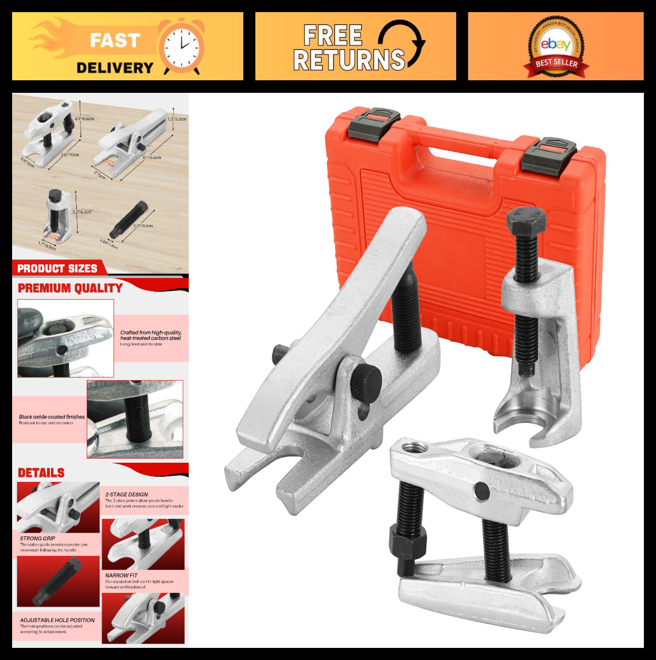 Ball Joint Separator Tool Kit – Splitter & Removal Tool for Cars, Trucks, ATVs