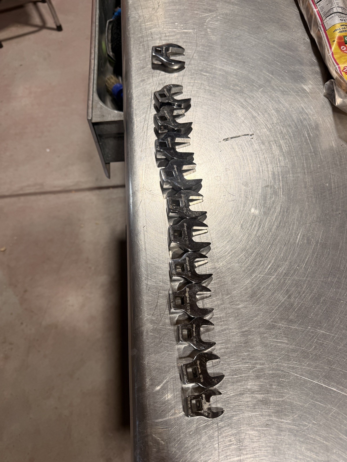 COMPLETE Snap on 3/8 SAE Crowfoot 43 piece Wrench Set
