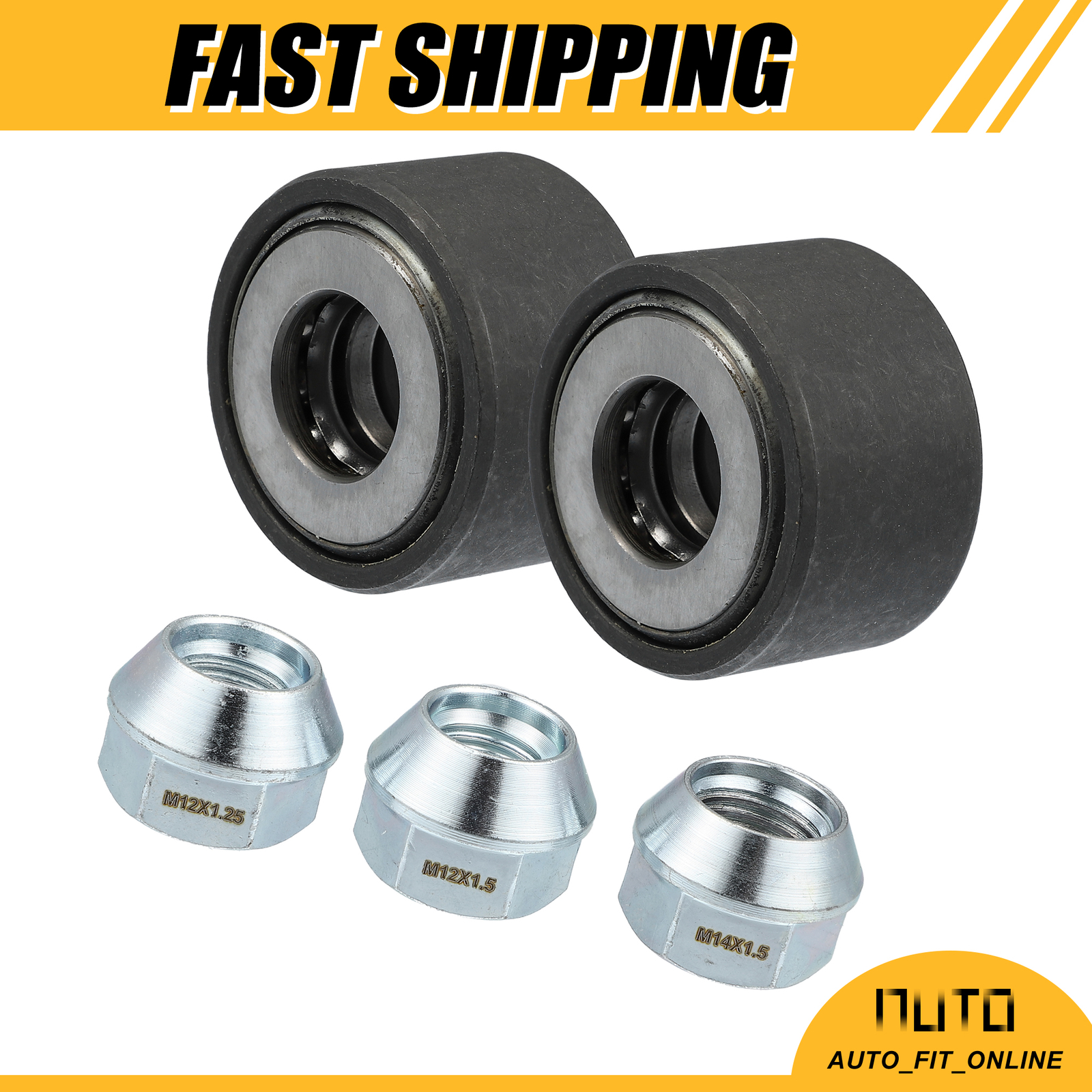 Wheel Stud Installer Tool Iron with 3/4″ Hex Wheel Lug Nuts Kit Set Silver Tone