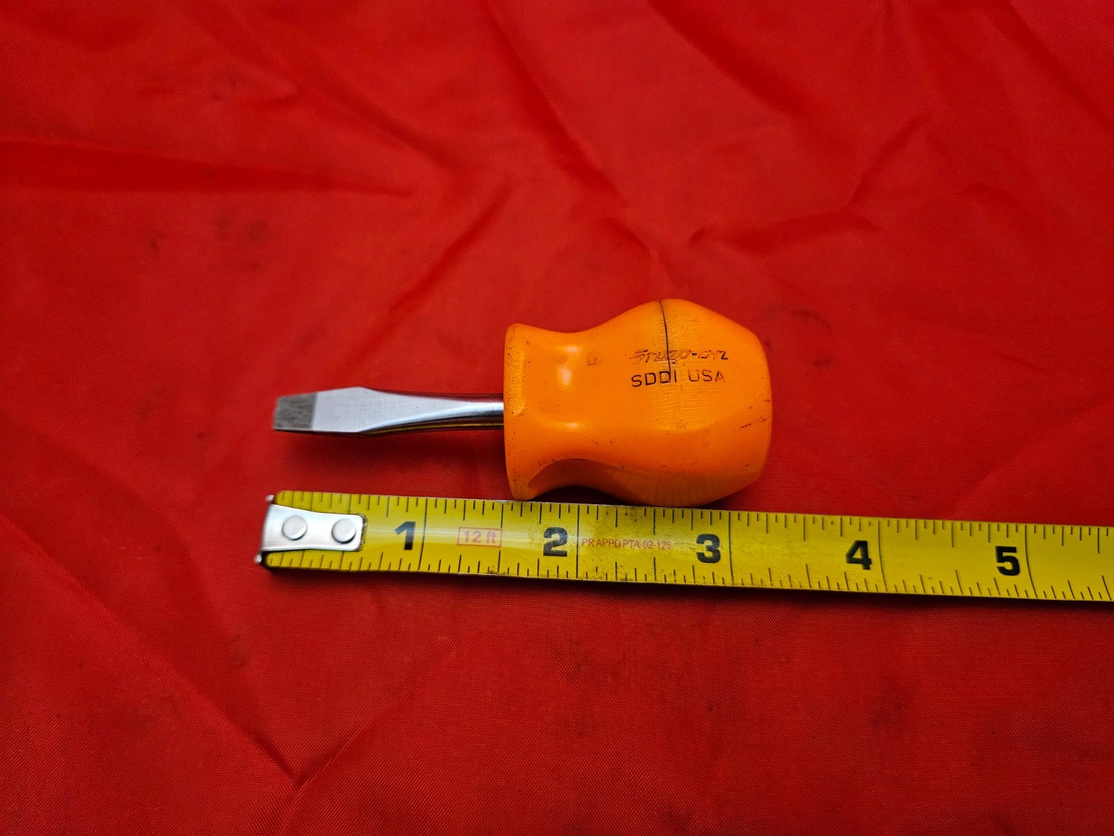 Snap-on SDD1 1/4″ Flat Head Stubby Screwdriver Orange Hard Handle USA AS IS i1