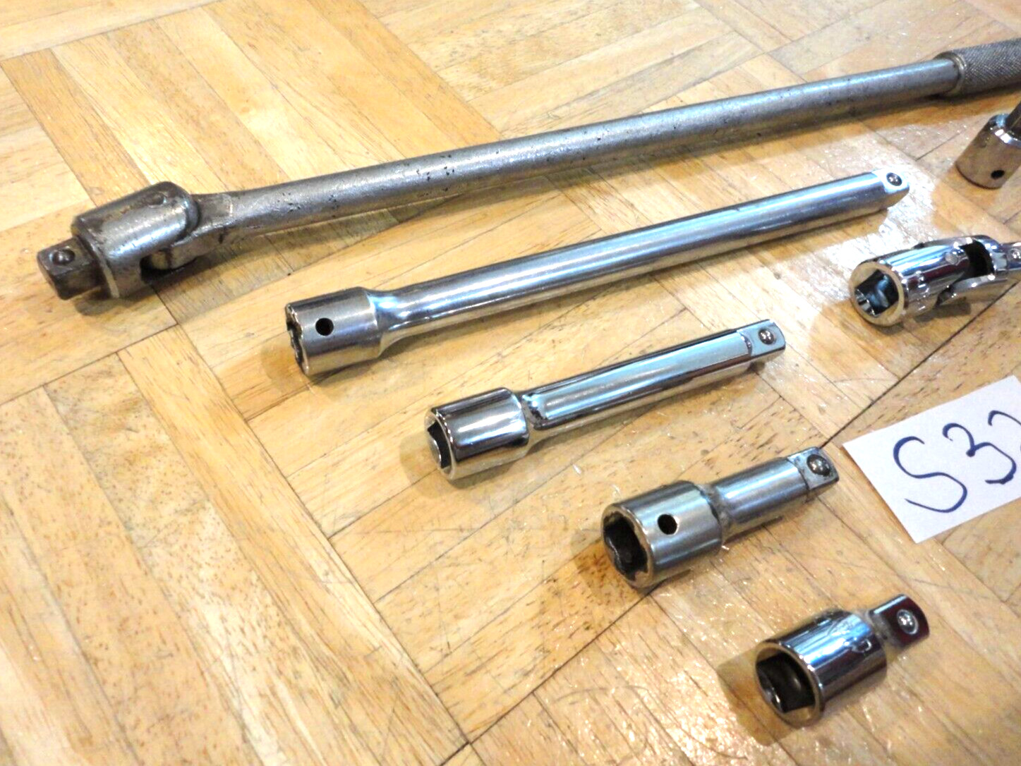 MAC TOOLS 8 PIECE 1/2 DRIVE 5 EXTENSIONS RATCHET BREAKER BAR & UNIVERSAL