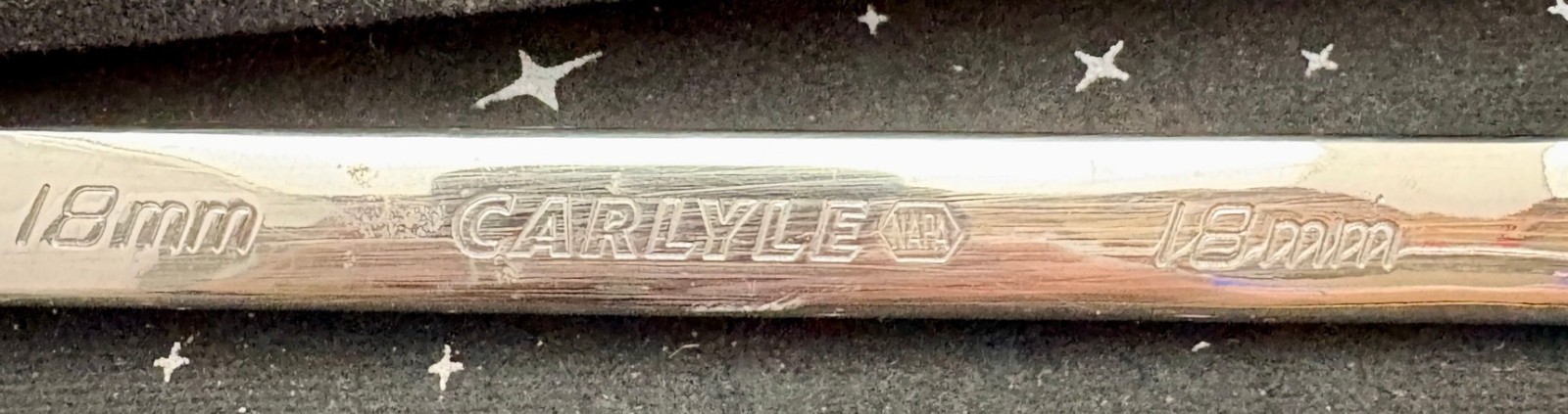 Vintage Carlyle NAPA Combo Wrench 18mm Chrome Plated Steel 9.25″ CWFP118M