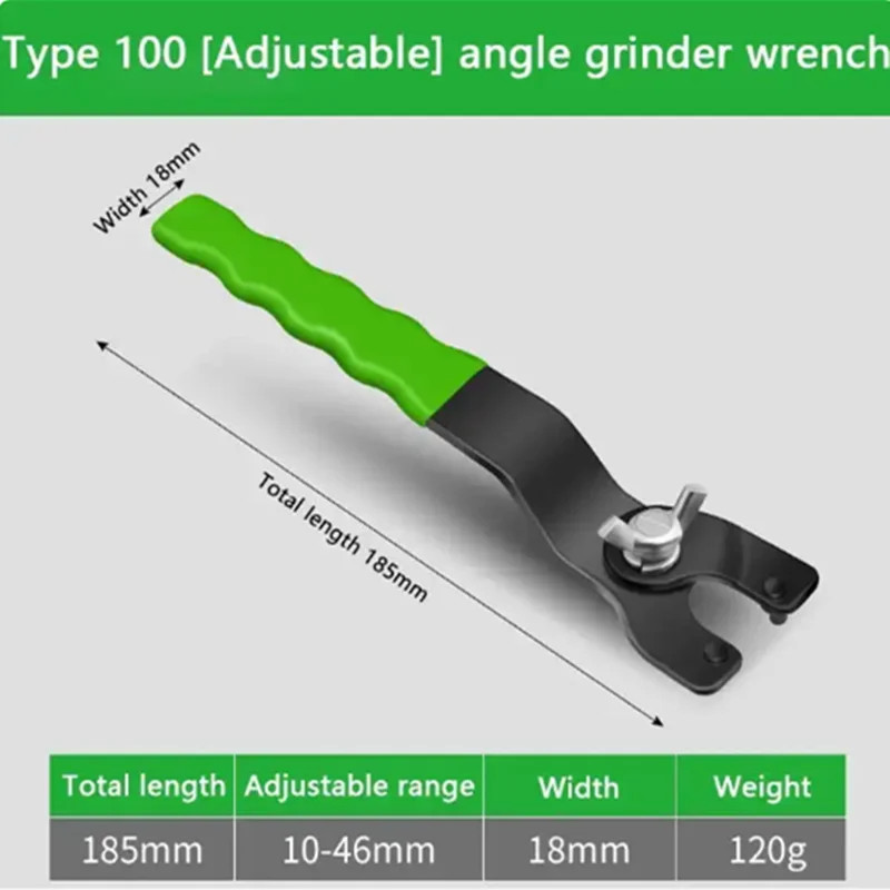 1PC Adjustable Angle Grinder Wrench 12mm/47mm Lock Nut Key Pin Spanner Wrench