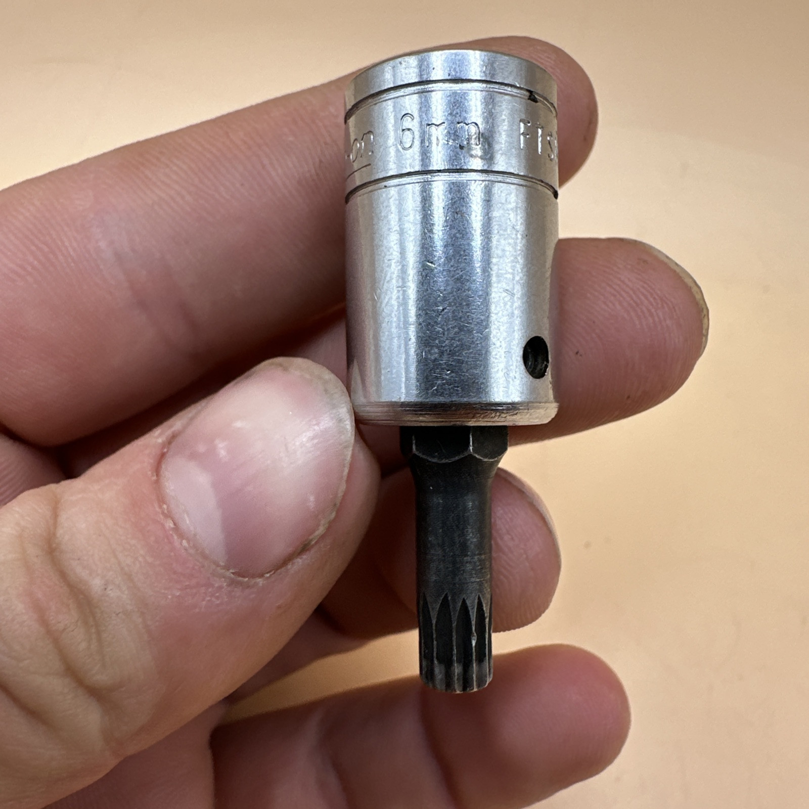 Vintage Snap-on FTSM6 3/8 Drive 6mm Metric Triple Square Socket
