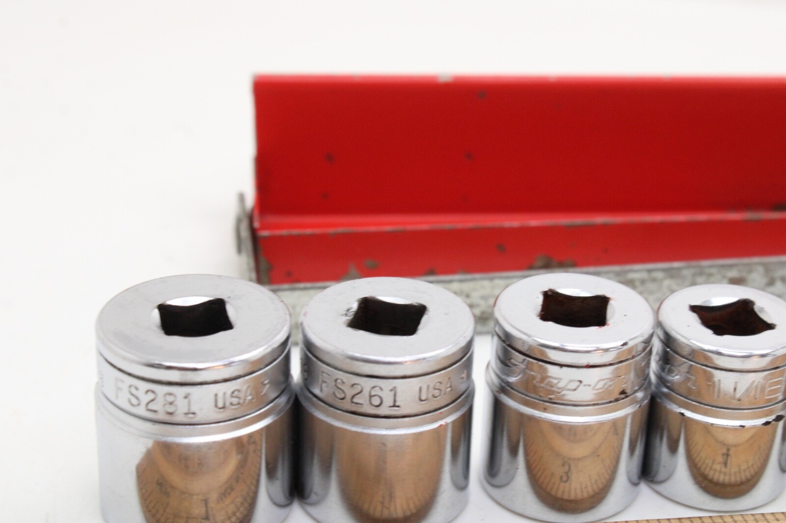 Snap On FS081-FS281 1/4″-78″ 3/8″ Drive 6 Point 11 Piece Shallow Sockets Set USA