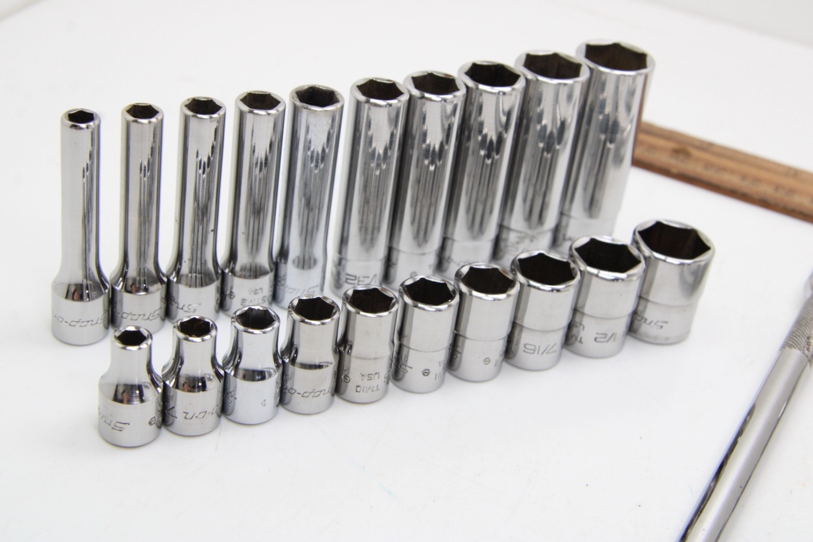 Snap-on 144TMPB 44 Piece 1/4″ Drive 6-Point Metric/ SAE General Service Set USA