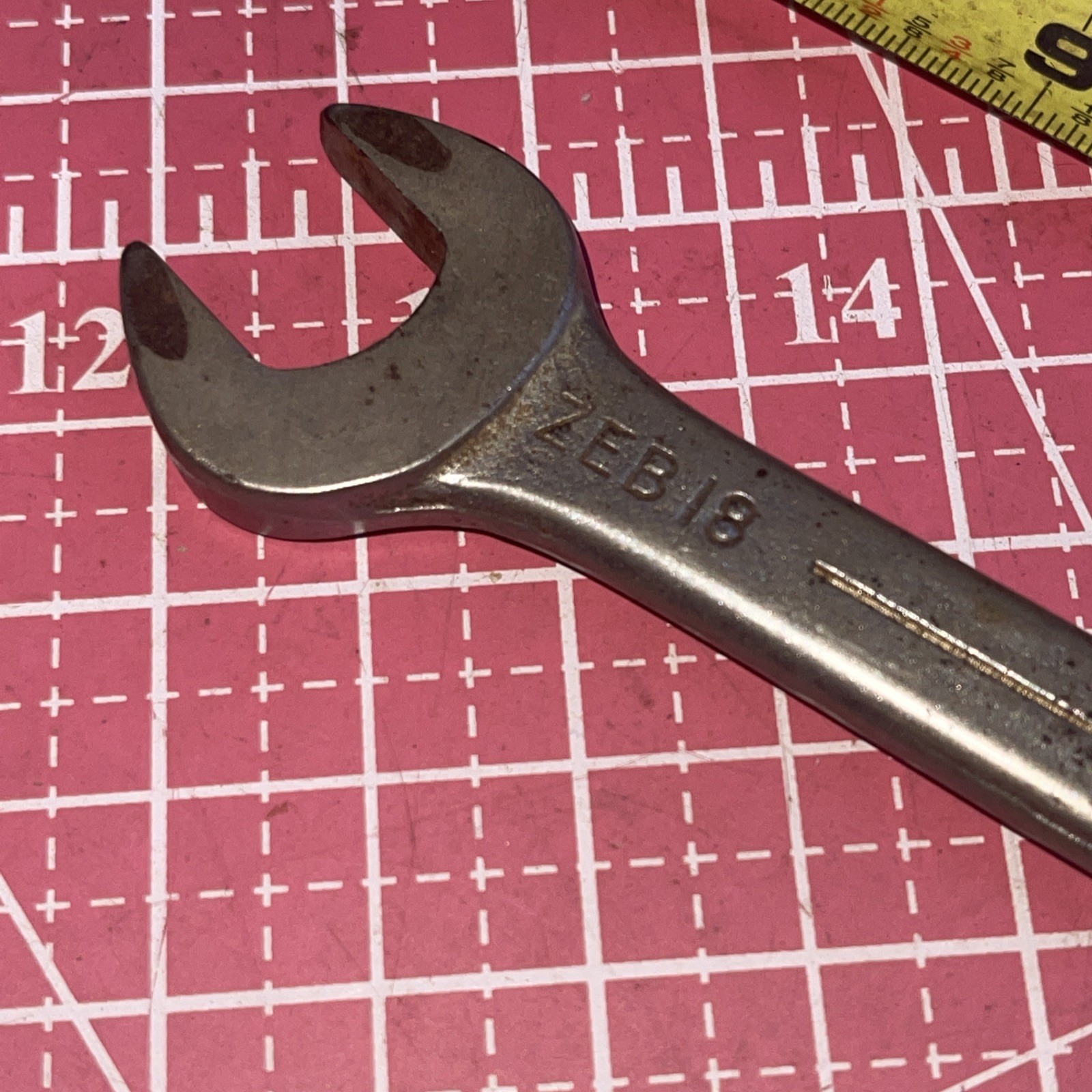Vintage Bonney USA ZEB18 9/16 In SAE 12 Point Combination Wrench Bubble Logo Zeb