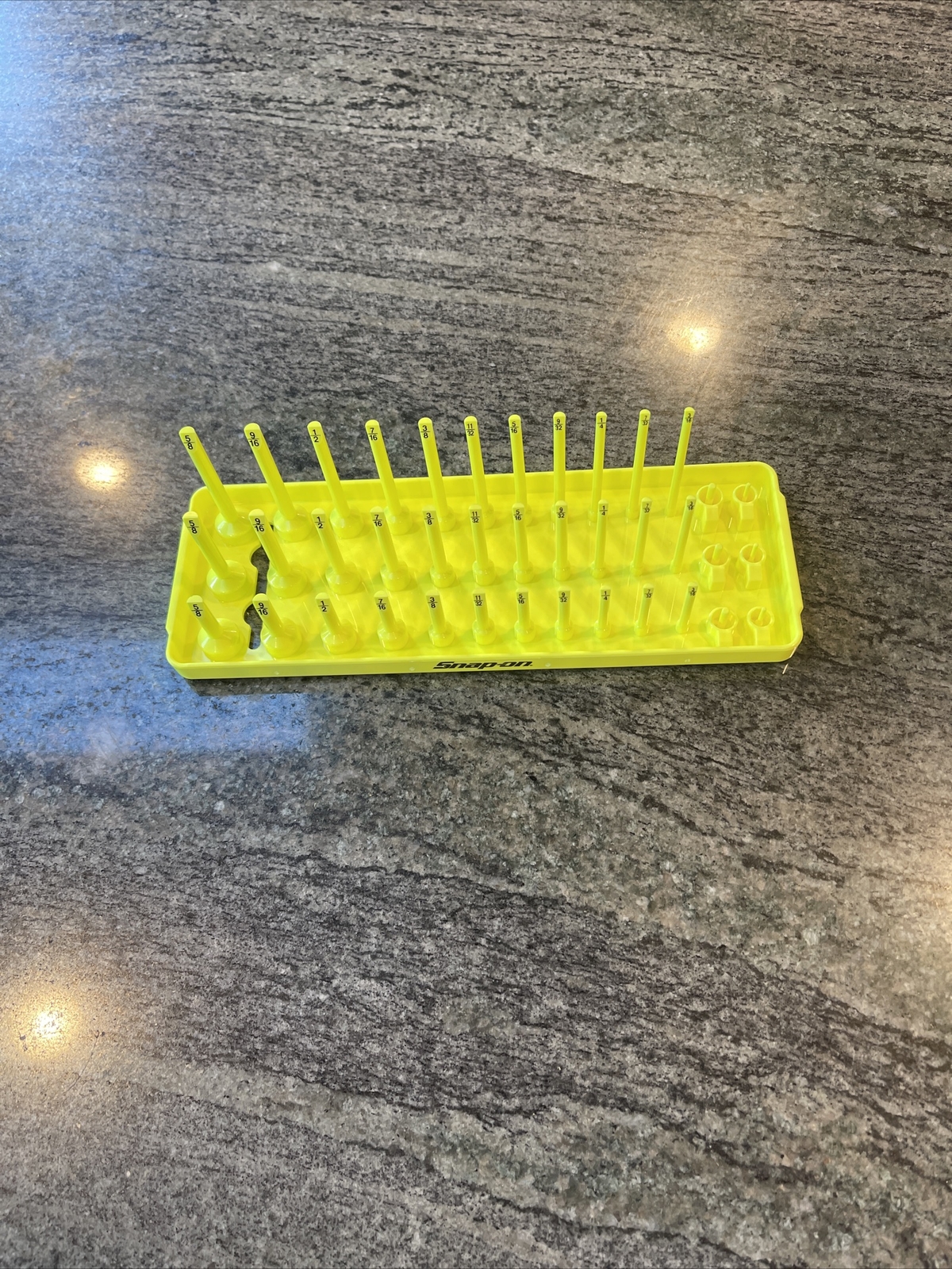 Snap On ka143frvz 1/4″ post socket tray sae hi viz yellow