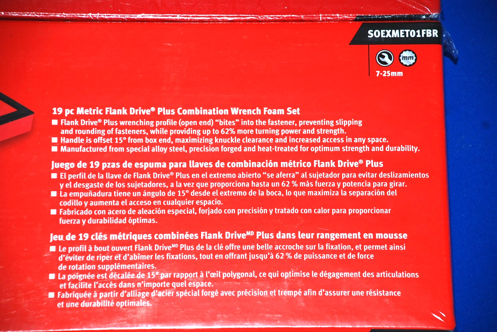 Snap-On NEW 38 Pc Master Flank Drive Plus SAE & Metric Combo PRO-FI Wrench Set