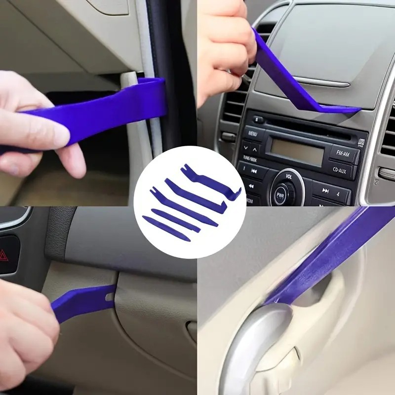 Plastic Trim Removal Pry Tool Set for Car Radio Panel Door Dash Clip Fasteners