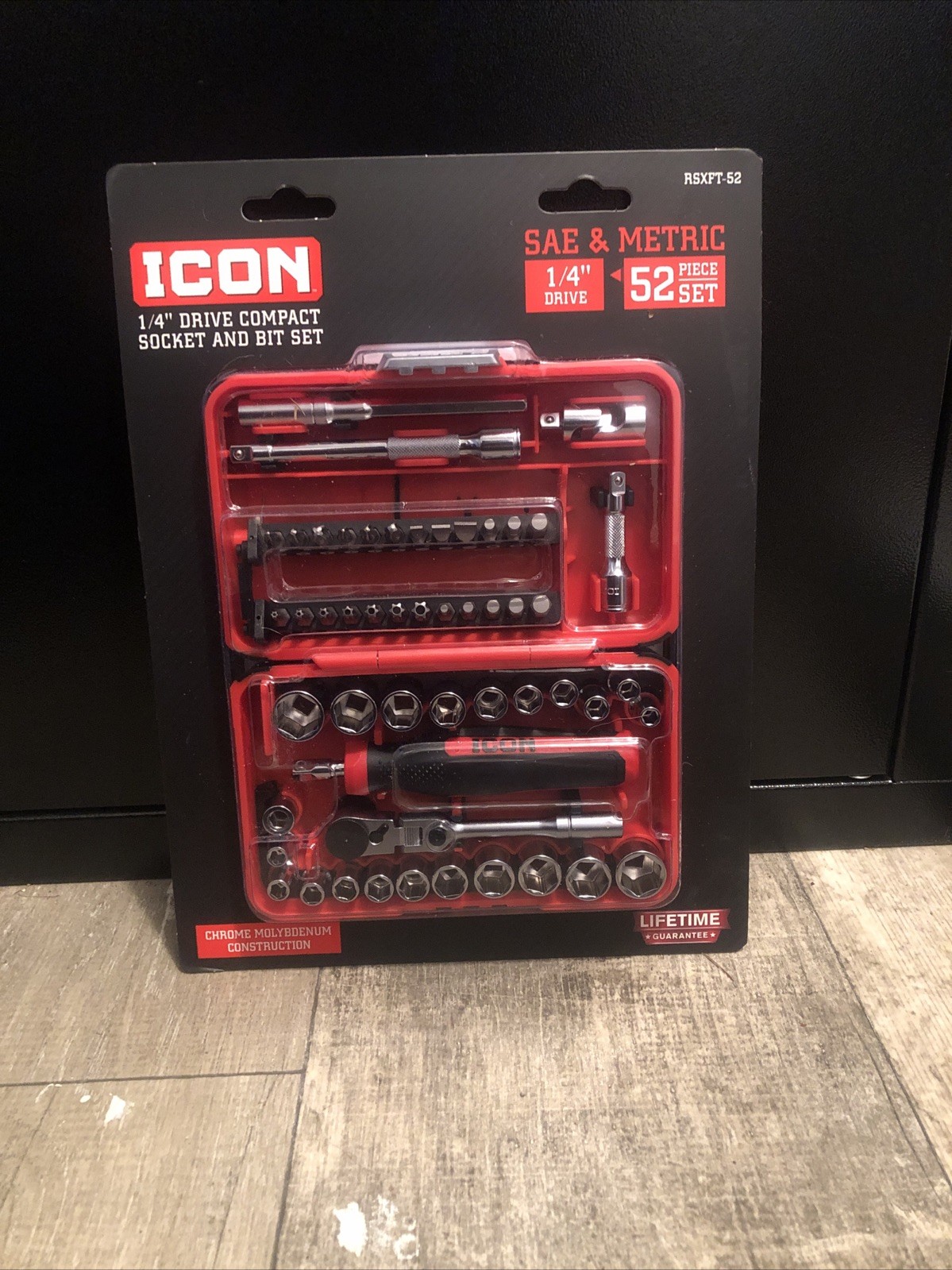 NEW ICON 1/4 in. Drive Compact Socket and Bit Set, 52-Piece RSXFT-52
