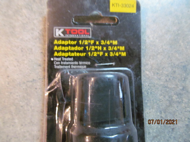 K Tool 33024 Socket Adaptor Impact 1/2″ FEMALE 3/4″ MALE Free shipping