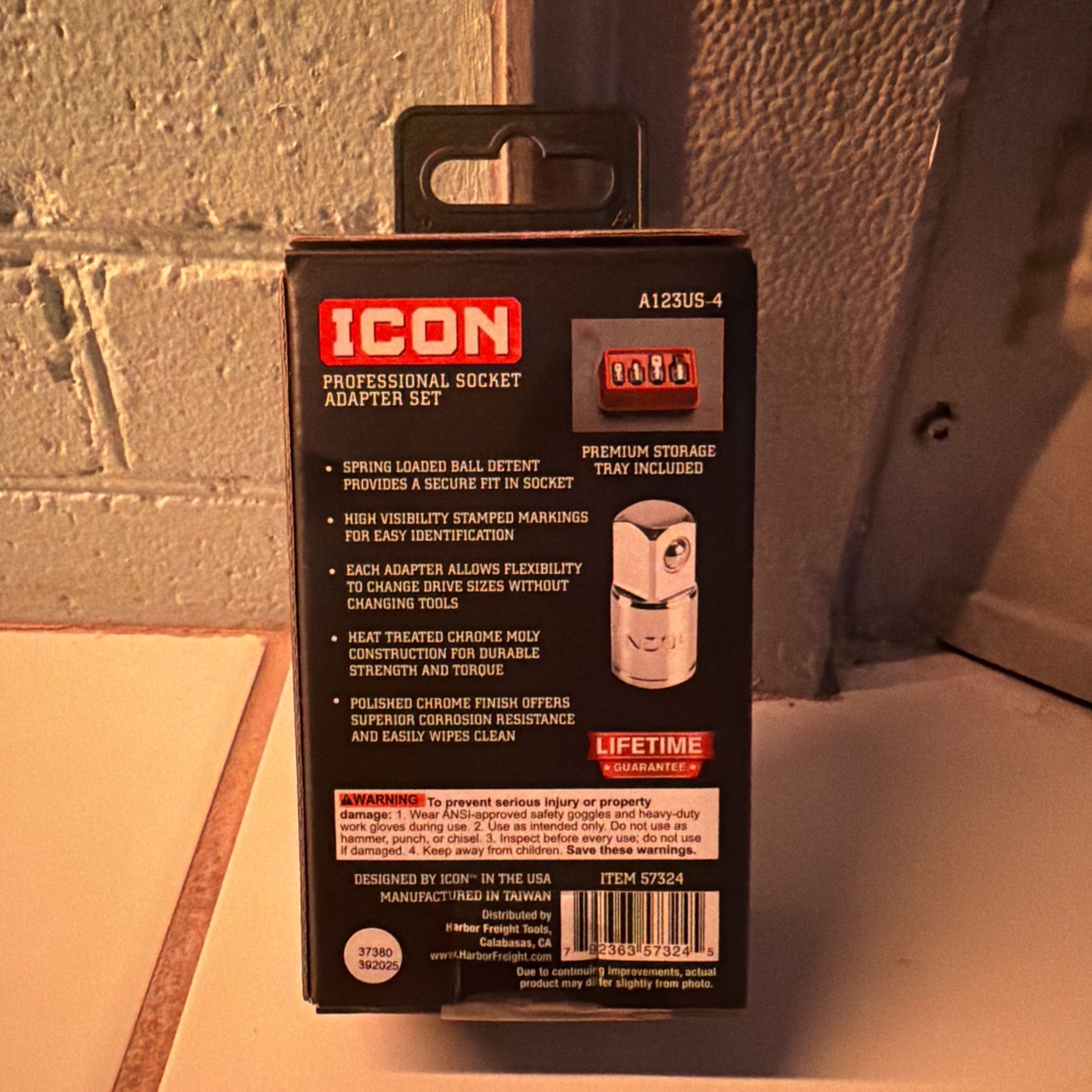 Icon Professional Socket Adapter Set 4 Piece Chrome Moly Steel A123US-4 57324