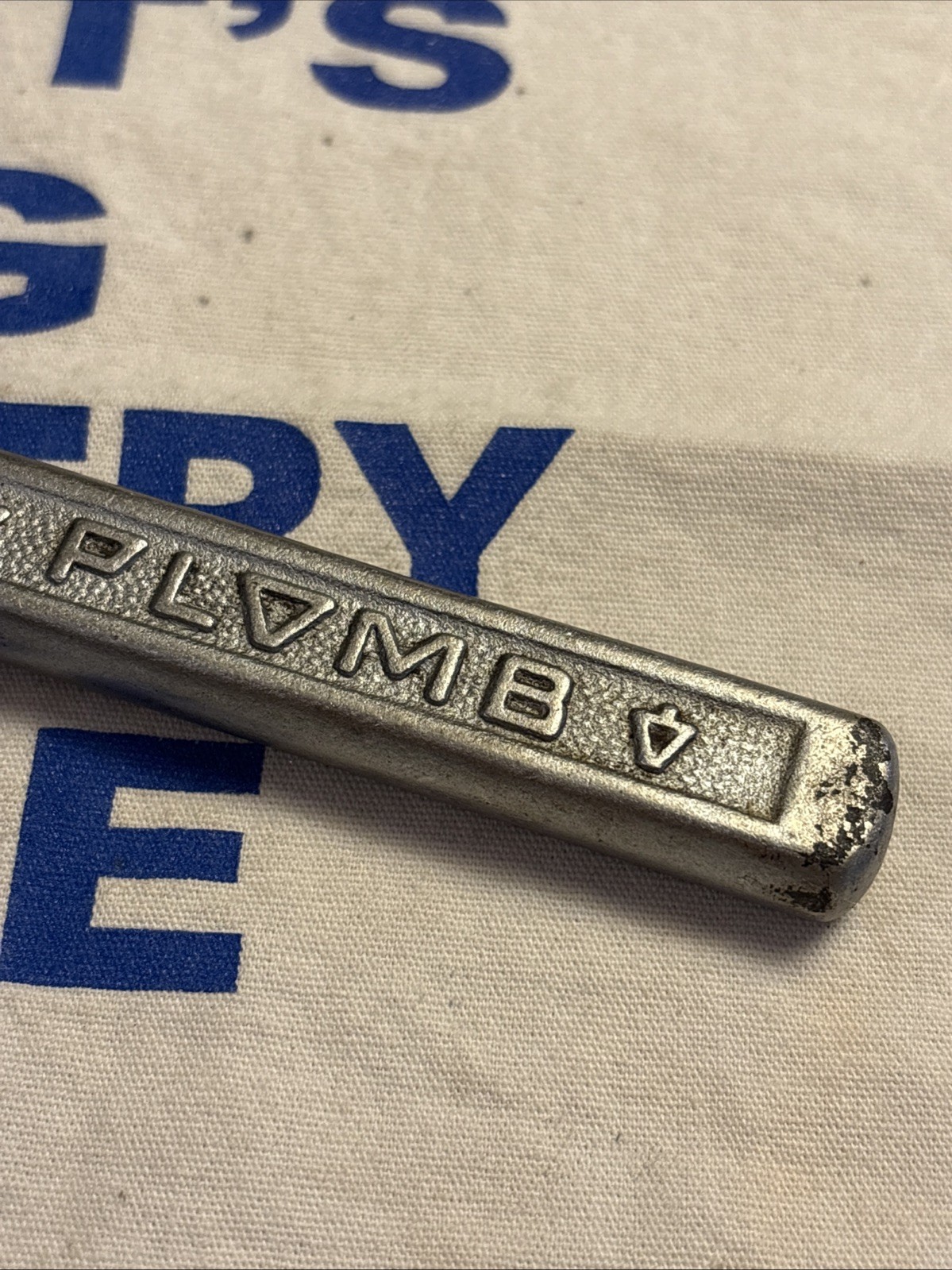 Vintage Plomb Plumb PLVMB USA SAE 3/4″ Flare Nut Line Pebble Finish Wrench 3724