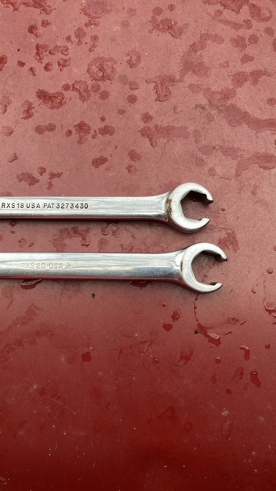 Snap-On USA 2pc Flare Nut Combination Wrench Lot Set, RXS20, RXS18