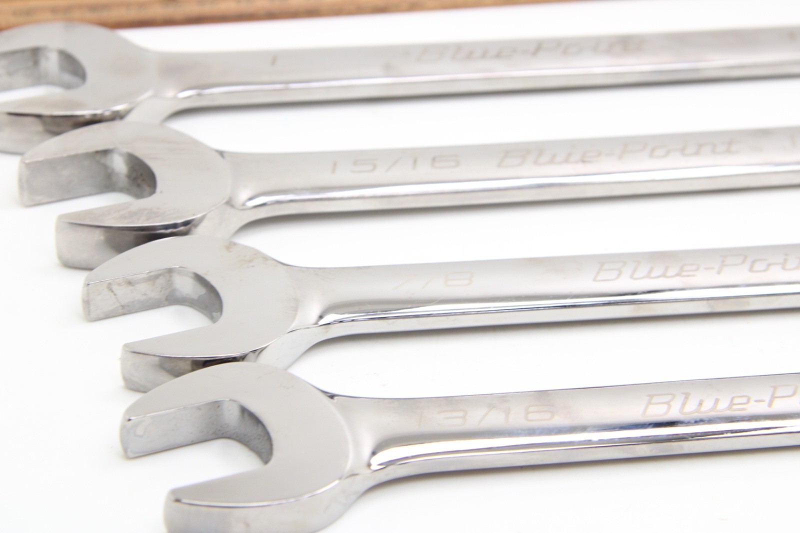 Blue Point 13/16″ – 1″ SAE Chrome 4 Piece 12 Point Ratcheting Wrench Set USA