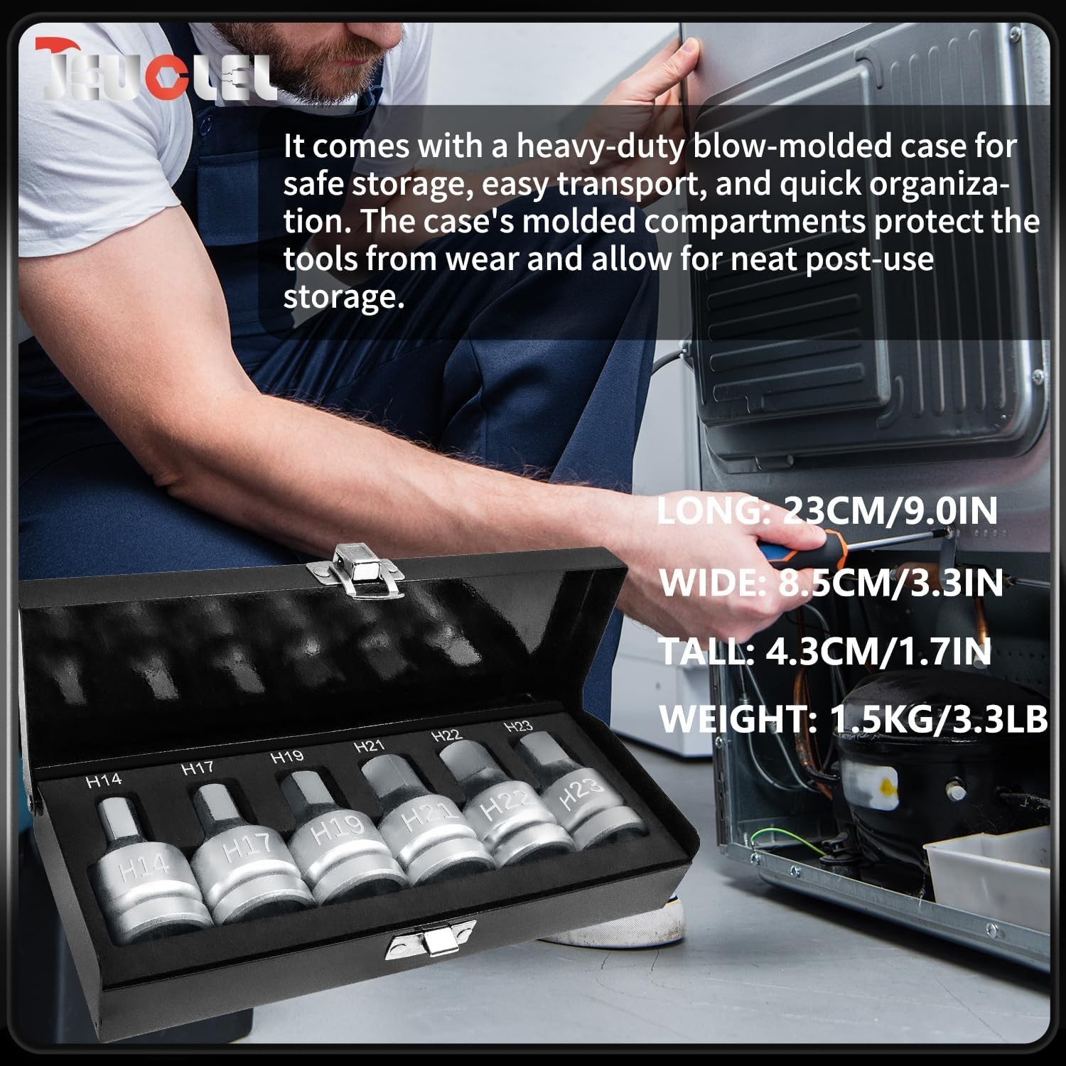 6PC Hex Allen Socket Set, Cr-MO Drive Impact Kit