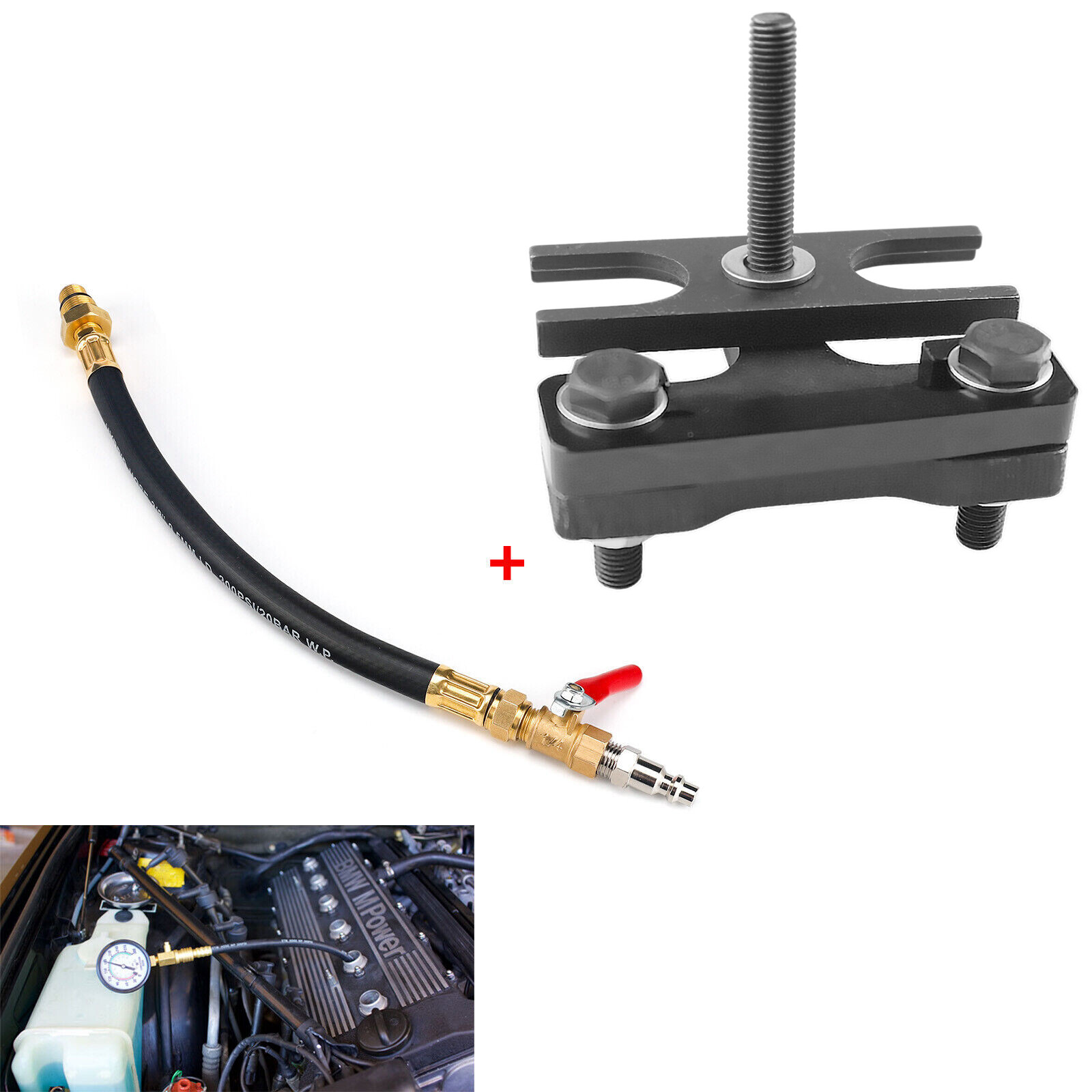LS LS1 Engine Valve Spring Compressor+ Air Valve Holding Hose Tool For GM Chevy