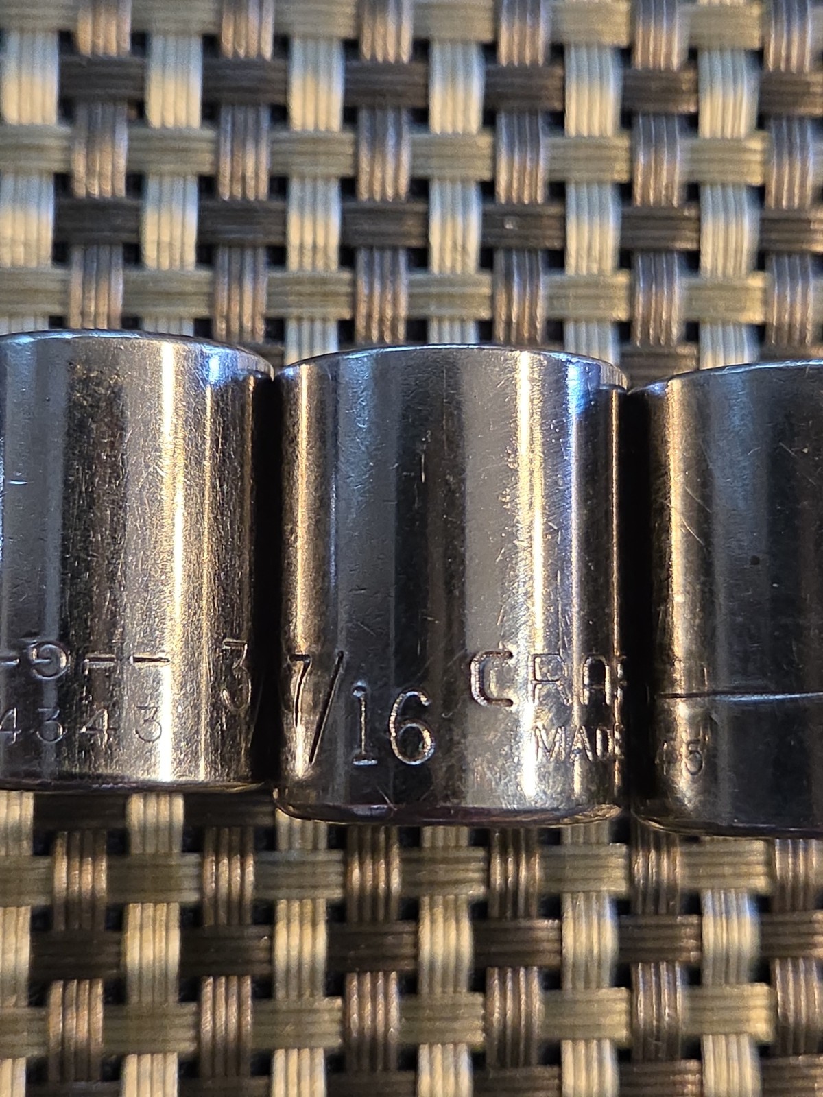 Vintage Craftsman 3/8″ Drive SAE 8pt Socket Set 8 Point 1/4 3/8 7/16 1/2 USA