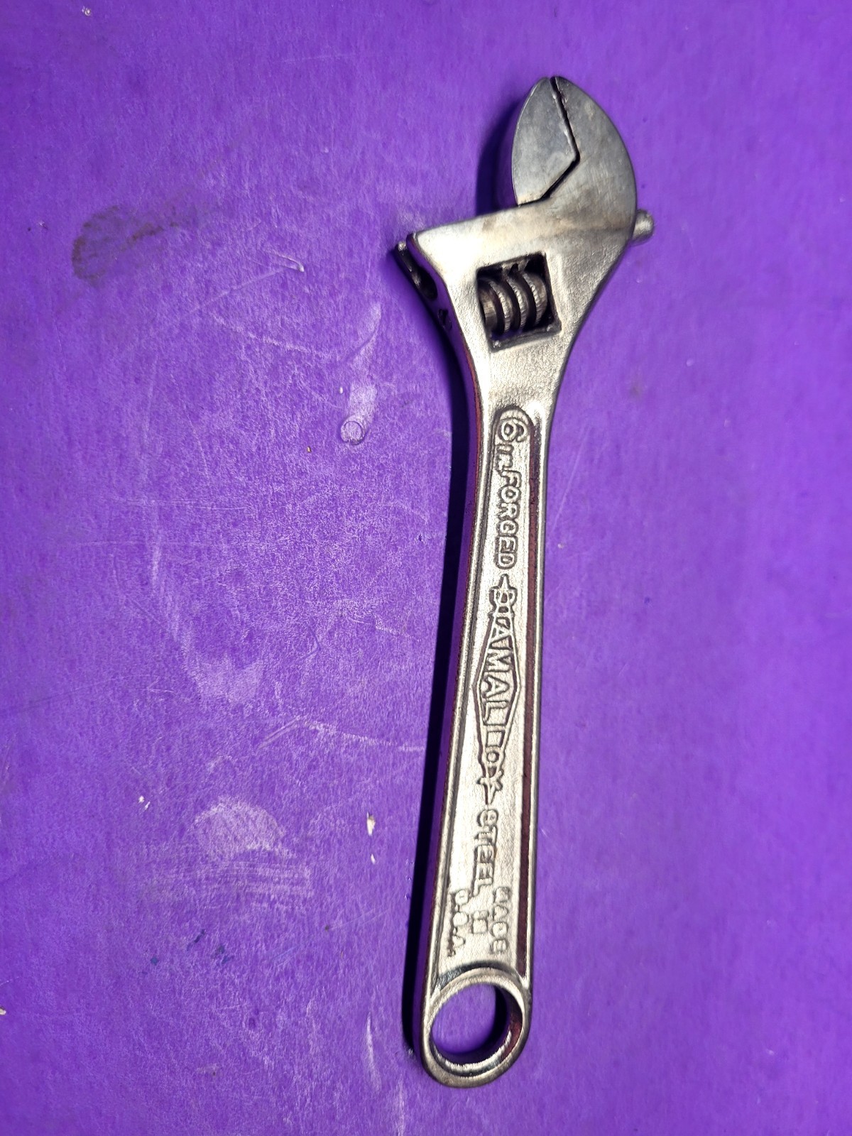 VINTAGE DIAMOND CALK HORSESHOE 00 6IN.ADJ. WRENCH DIAMALLOY